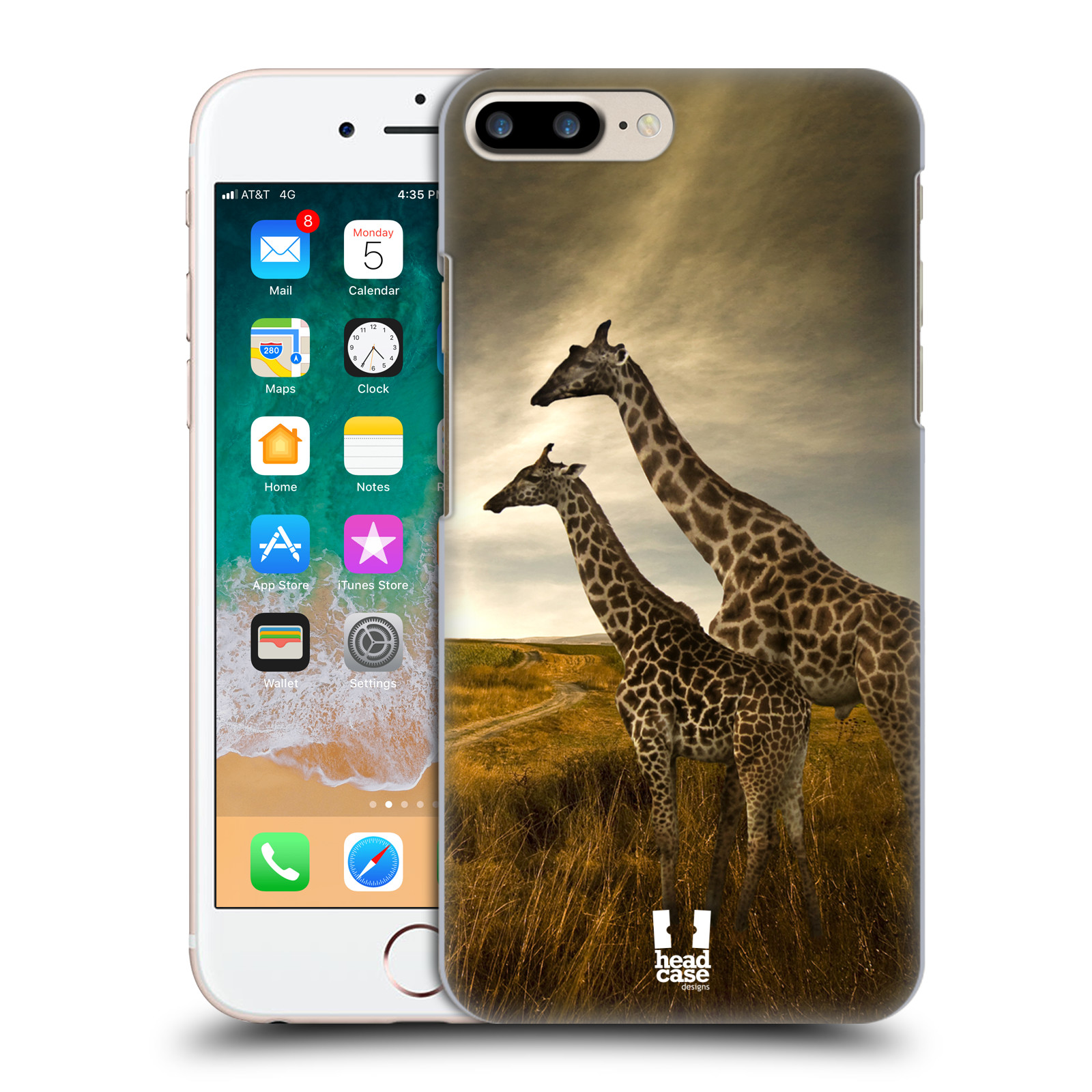 Zadní obal pro mobil Apple Iphone 7+ /  8+ - HEAD CASE - Svět zvířat žirafy