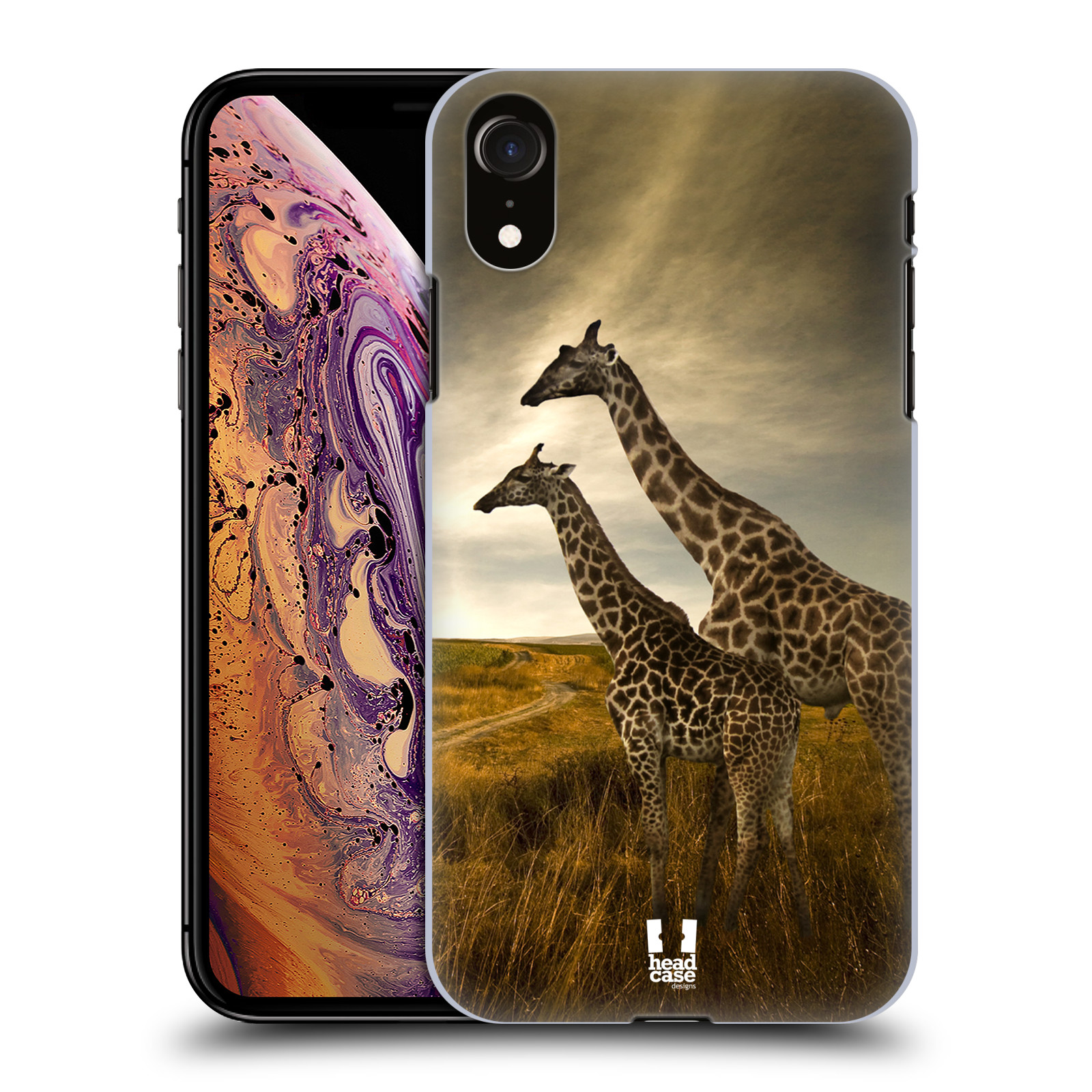 Zadní obal pro mobil Apple Iphone XR - HEAD CASE - Svět zvířat žirafy