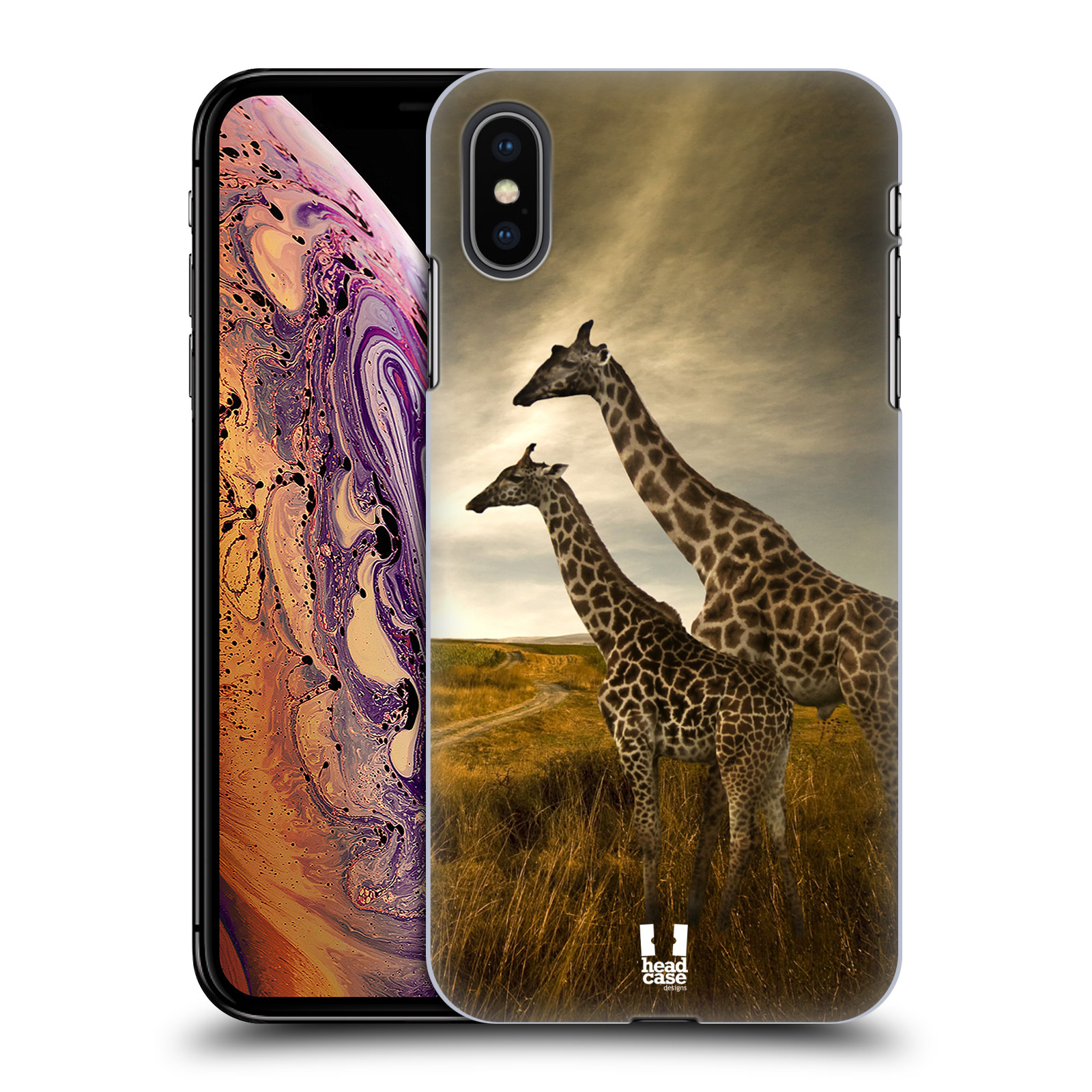 Zadní obal pro mobil Apple Iphone XS MAX - HEAD CASE - Svět zvířat žirafy