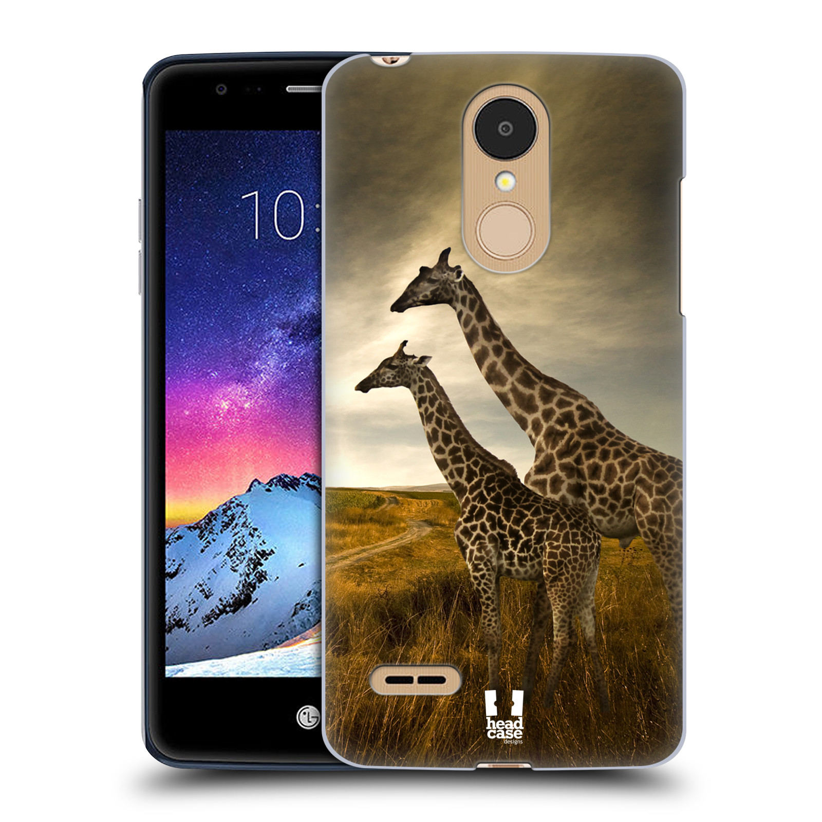 HEAD CASE plastový obal na mobil LG K9 / K8 2018 vzor Divočina, Divoký život a zvířata foto AFRIKA ŽIRAFY VÝHLED
