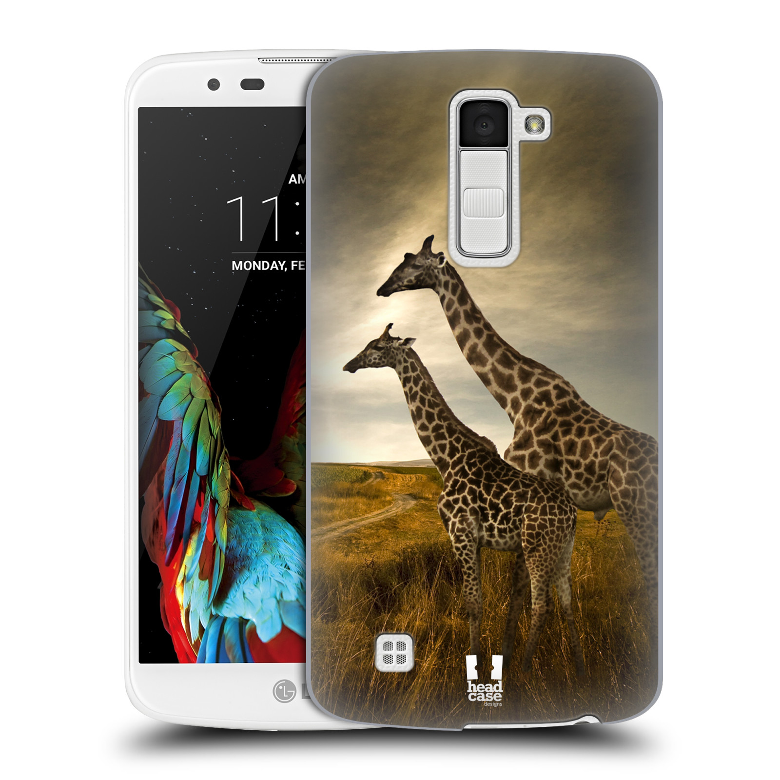 HEAD CASE plastový obal na mobil LG K10 vzor Divočina, Divoký život a zvířata foto AFRIKA ŽIRAFY VÝHLED
