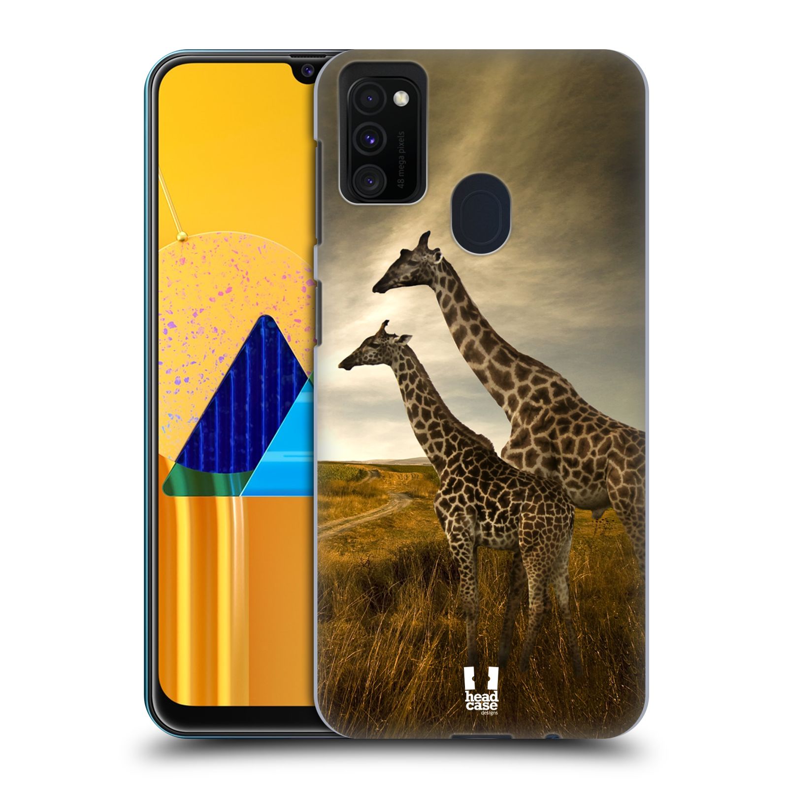 Zadní obal pro mobil Samsung Galaxy M21 - HEAD CASE - Svět zvířat žirafy