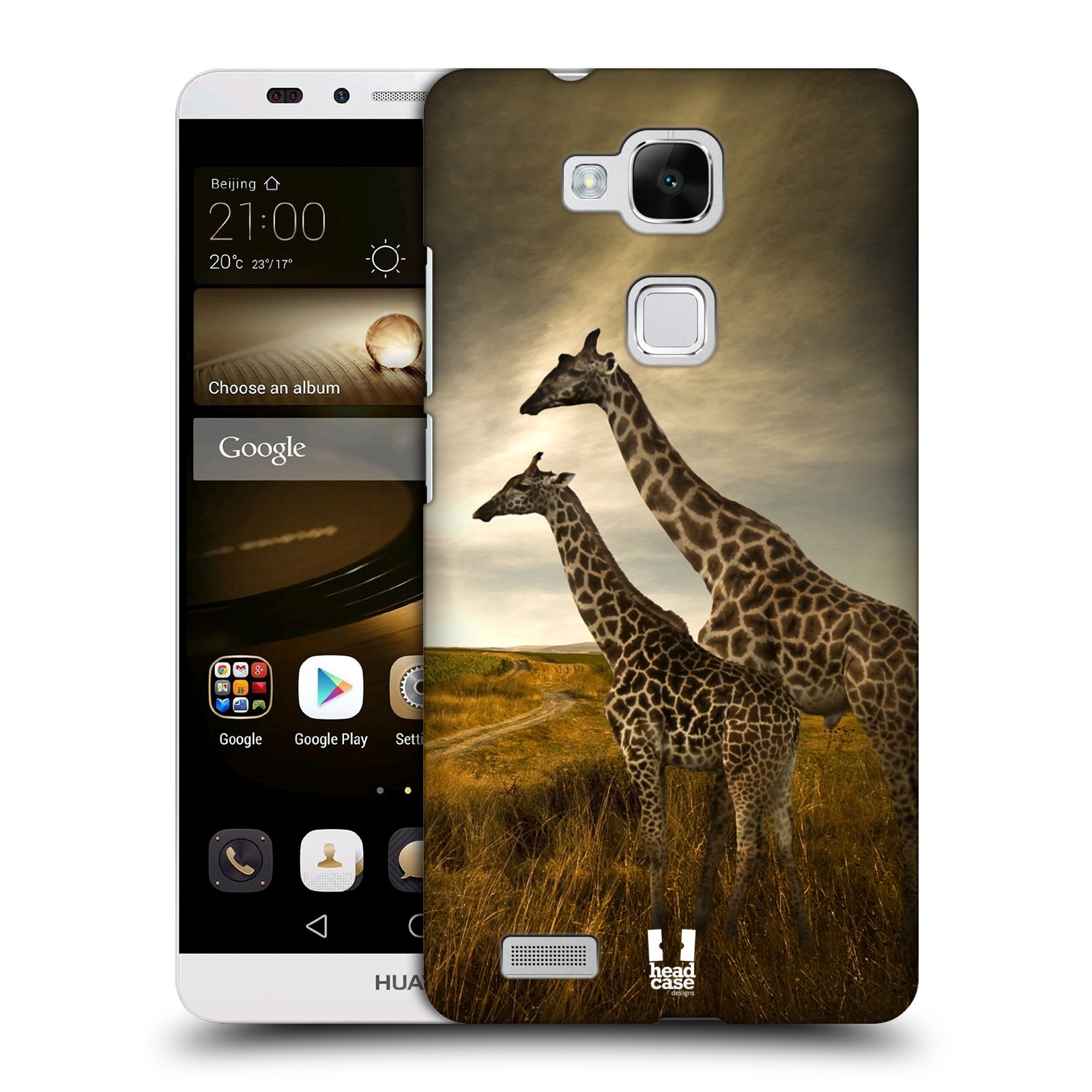 HEAD CASE plastový obal na mobil Huawei Mate 7 vzor Divočina, Divoký život a zvířata foto AFRIKA ŽIRAFY VÝHLED