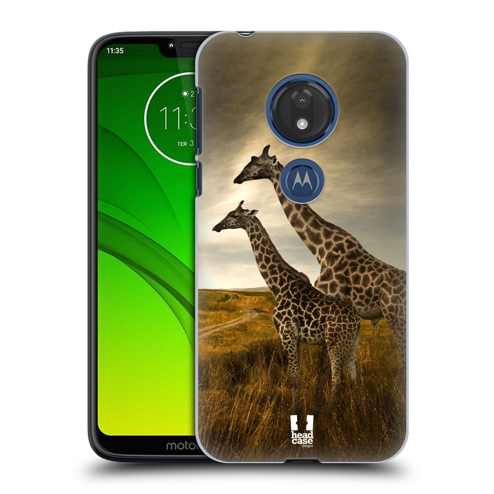 Pouzdro na mobil Motorola Moto G7 Play vzor Divočina, Divoký život a zvířata foto AFRIKA ŽIRAFY VÝHLED