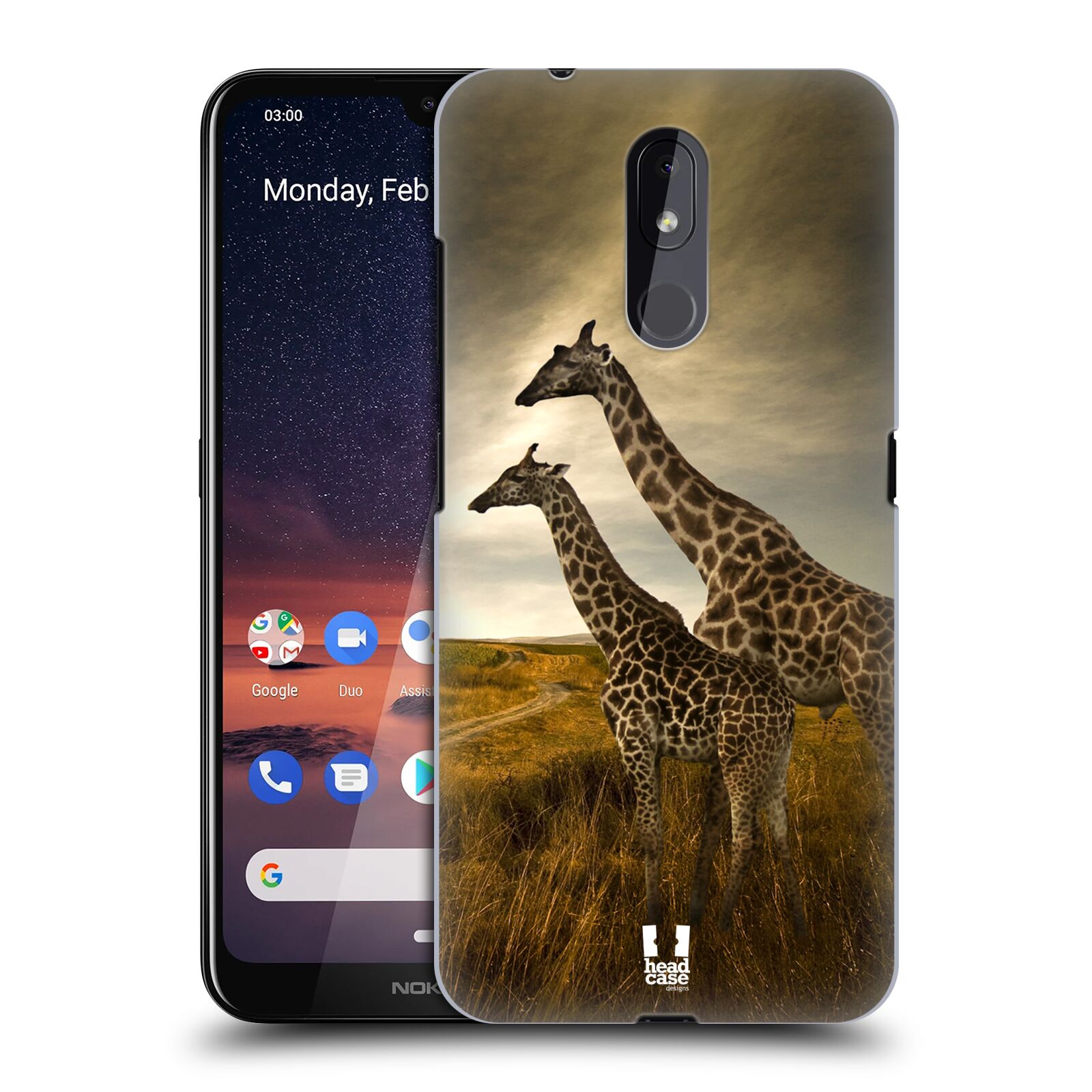 Pouzdro na mobil Nokia 3.2 - HEAD CASE - vzor Divočina, Divoký život a zvířata foto AFRIKA ŽIRAFY VÝHLED