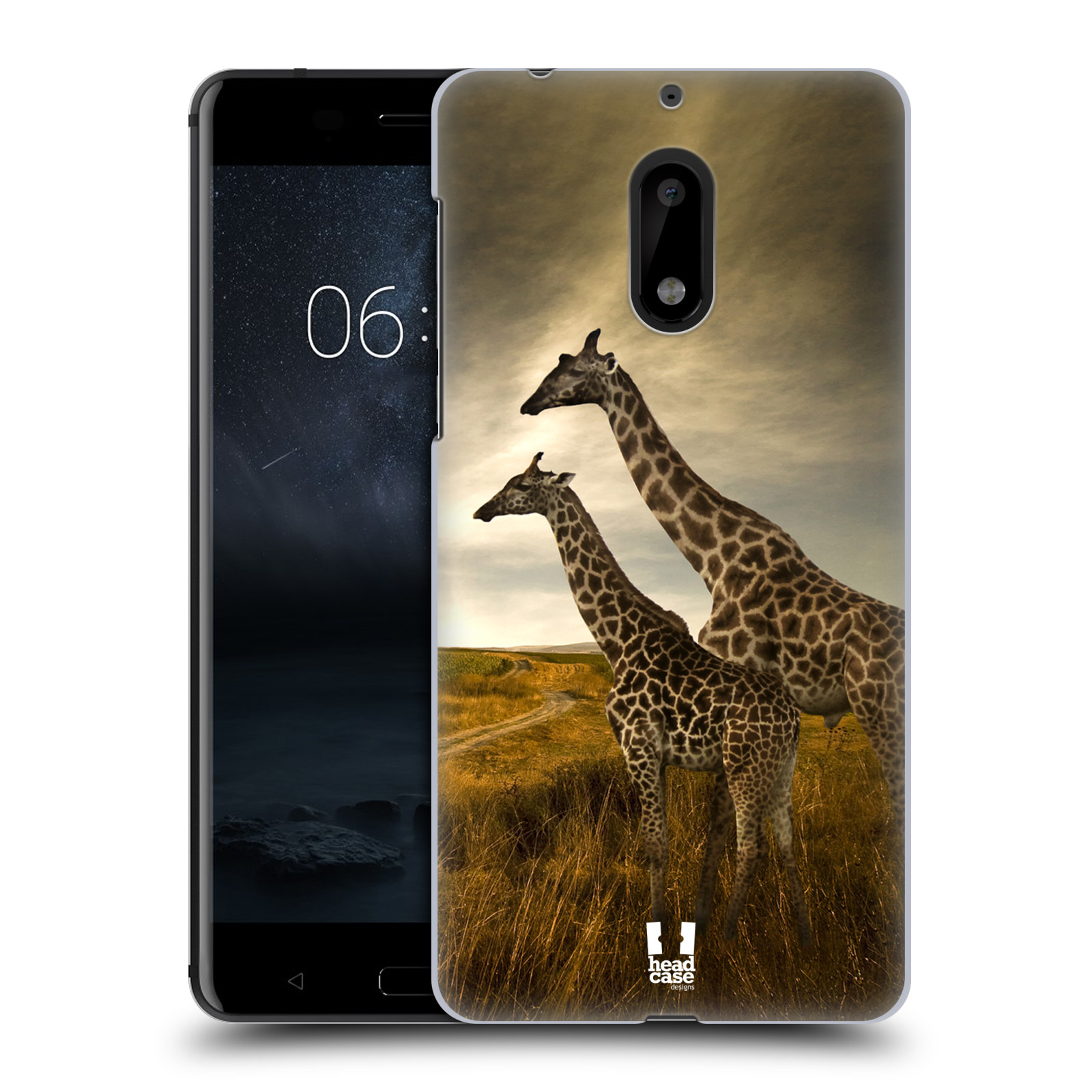 HEAD CASE plastový obal na mobil Nokia 6 vzor Divočina, Divoký život a zvířata foto AFRIKA ŽIRAFY VÝHLED
