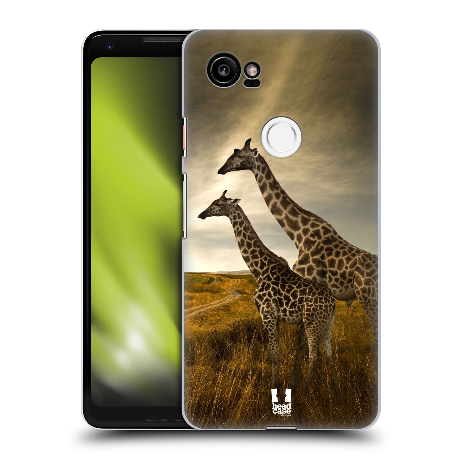 HEAD CASE plastový obal na mobil Google Pixel 2 XL vzor Divočina, Divoký život a zvířata foto AFRIKA ŽIRAFY VÝHLED