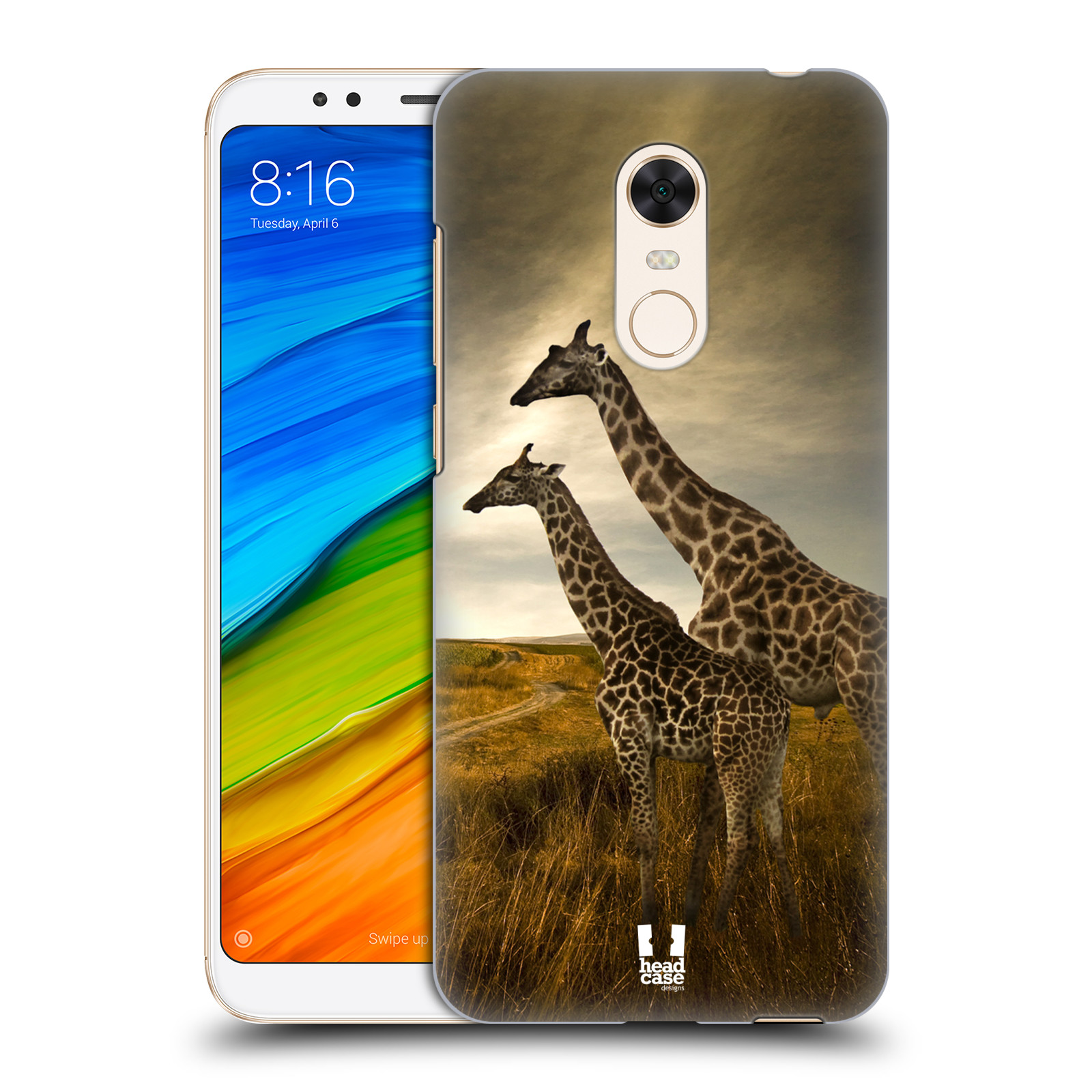 HEAD CASE plastový obal na mobil Xiaomi Redmi 5 PLUS vzor Divočina, Divoký život a zvířata foto AFRIKA ŽIRAFY VÝHLED