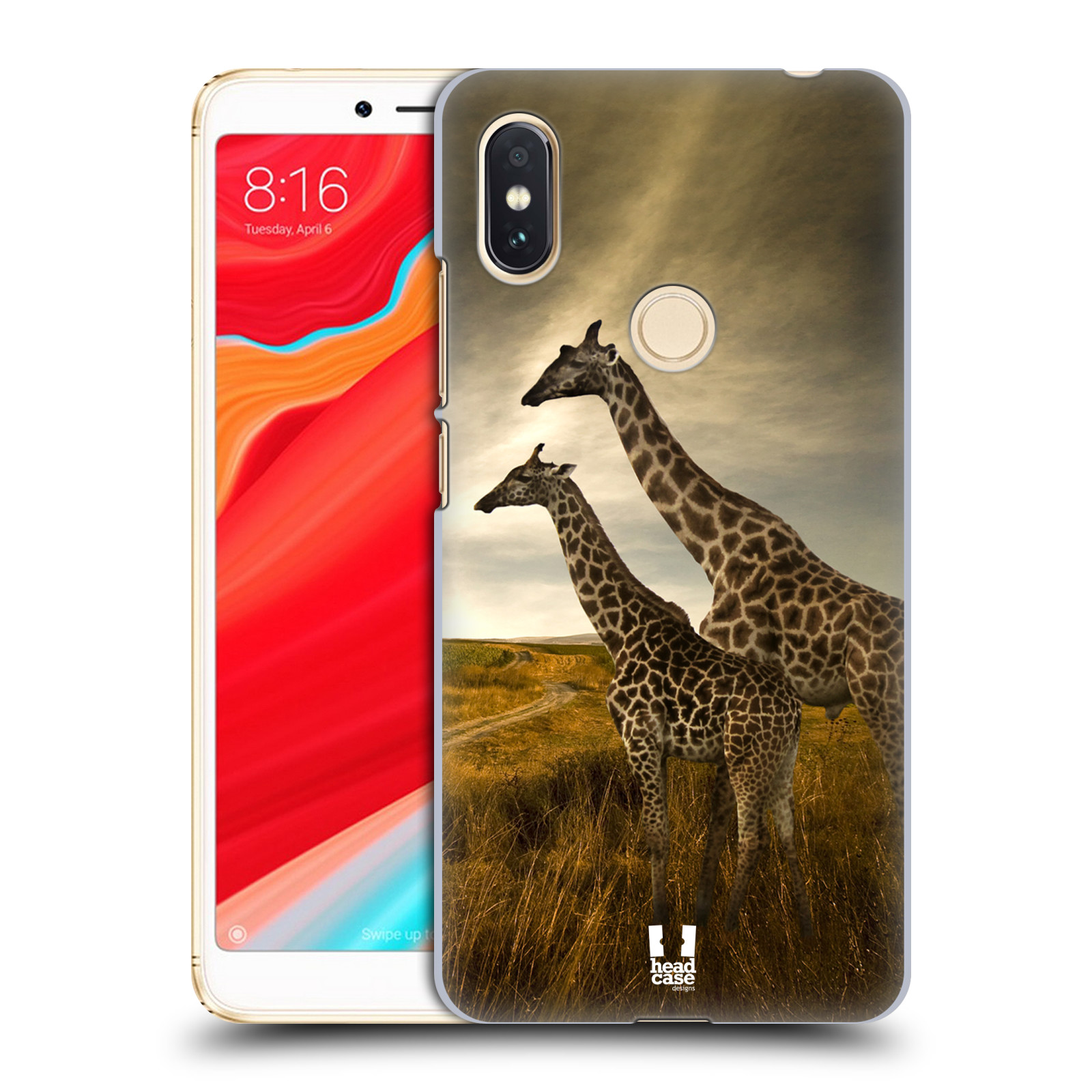 HEAD CASE plastový obal na mobil Xiaomi Redmi S2 vzor Divočina, Divoký život a zvířata foto AFRIKA ŽIRAFY VÝHLED