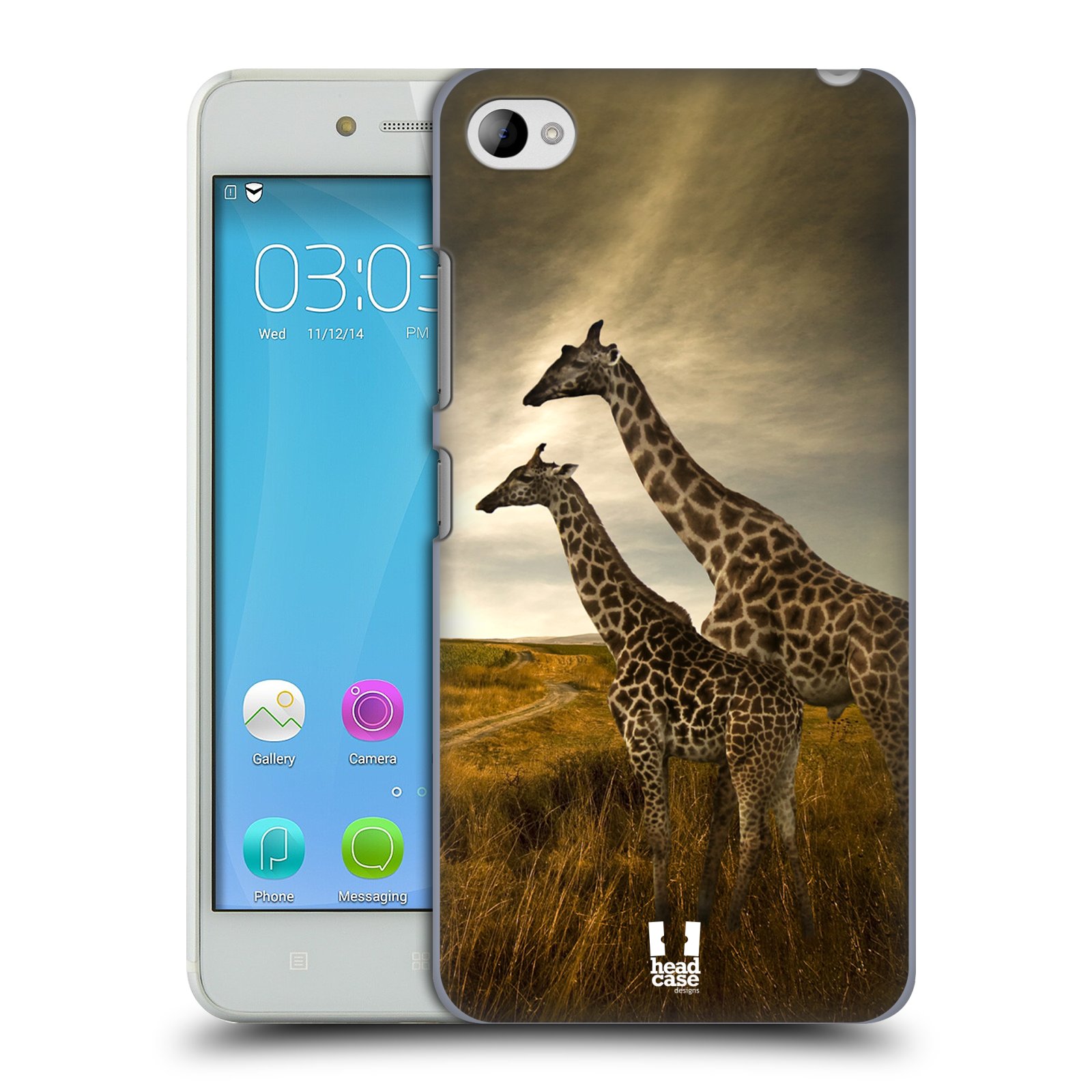 HEAD CASE pevný plastový obal na mobil LENOVO S90 vzor Divočina, Divoký život a zvířata foto AFRIKA ŽIRAFY VÝHLED
