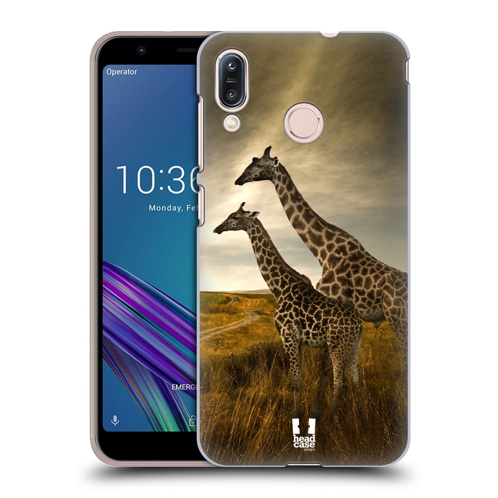 Zadní obal pro mobil Asus Zenfone Max (M1) ZB555KL - HEAD CASE - Svět zvířat žirafy