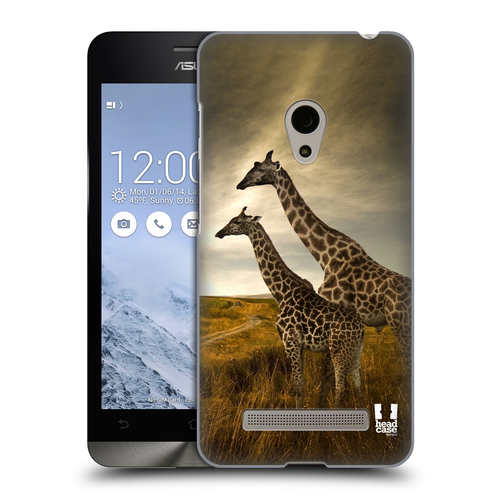 HEAD CASE plastový obal na mobil Asus Zenfone 5 vzor Divočina, Divoký život a zvířata foto AFRIKA ŽIRAFY VÝHLED