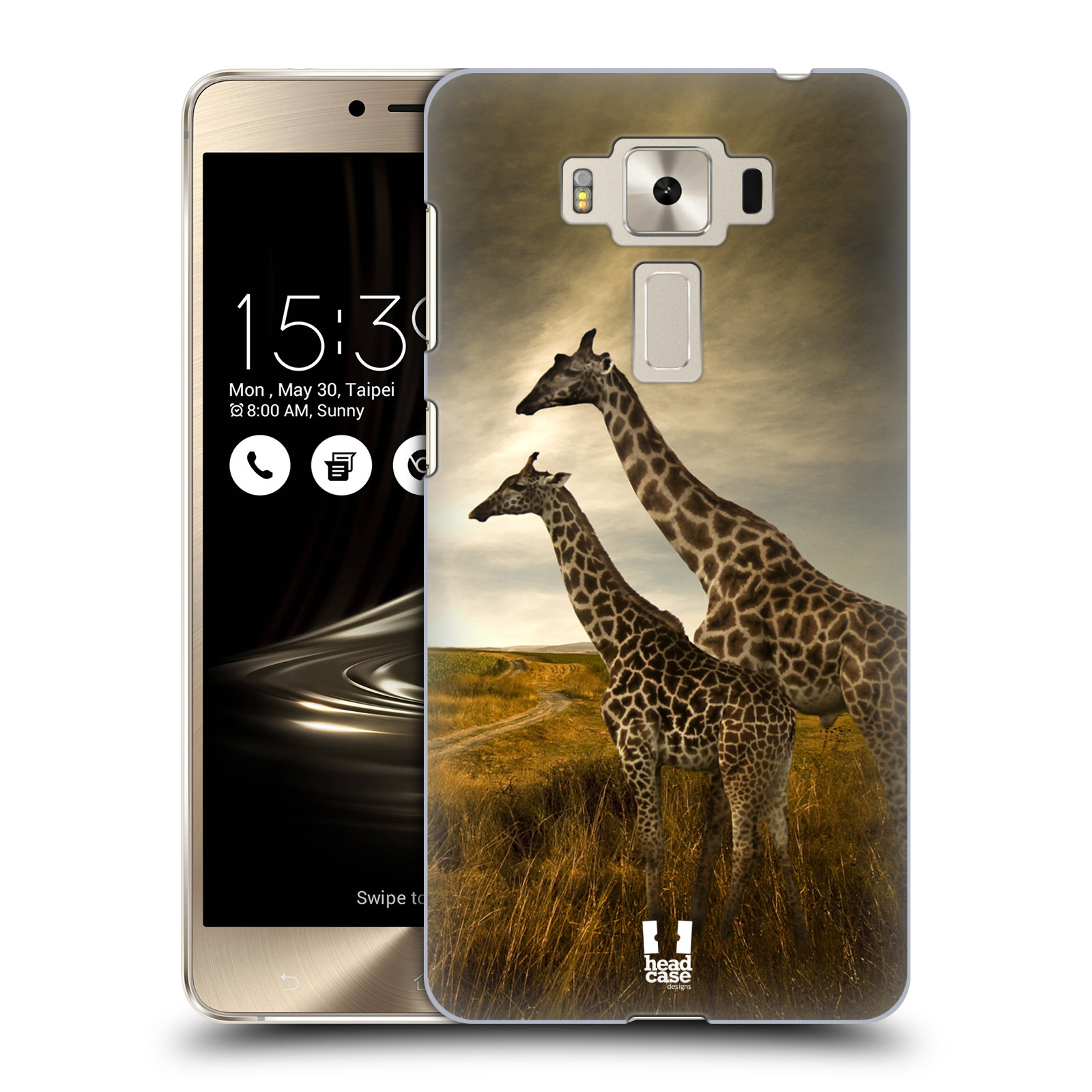 HEAD CASE plastový obal na mobil Asus Zenfone 3 DELUXE ZS550KL vzor Divočina, Divoký život a zvířata foto AFRIKA ŽIRAFY VÝHLED