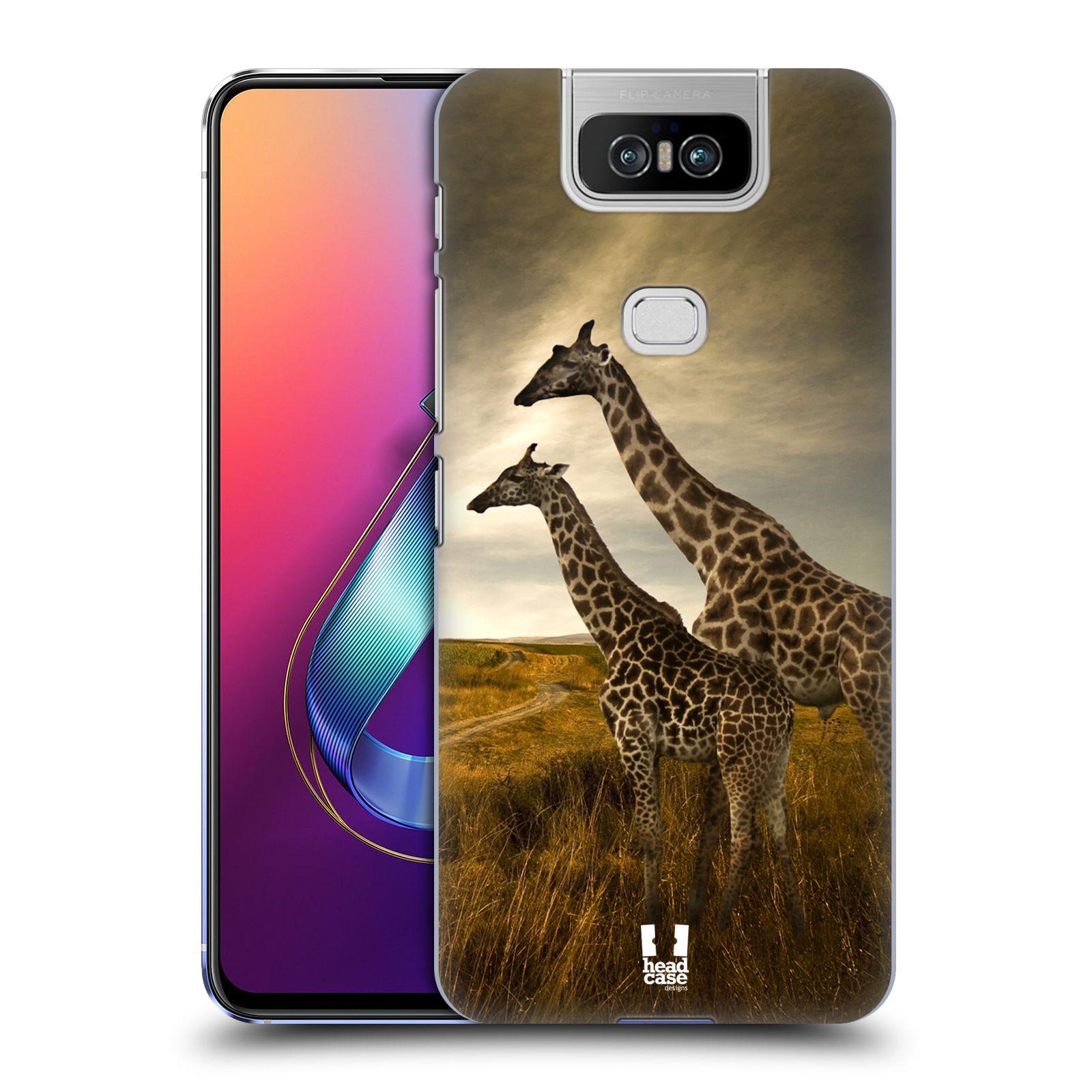 Zadní obal pro mobil Asus Zenfone 6 ZS630KL - HEAD CASE - Svět zvířat žirafy