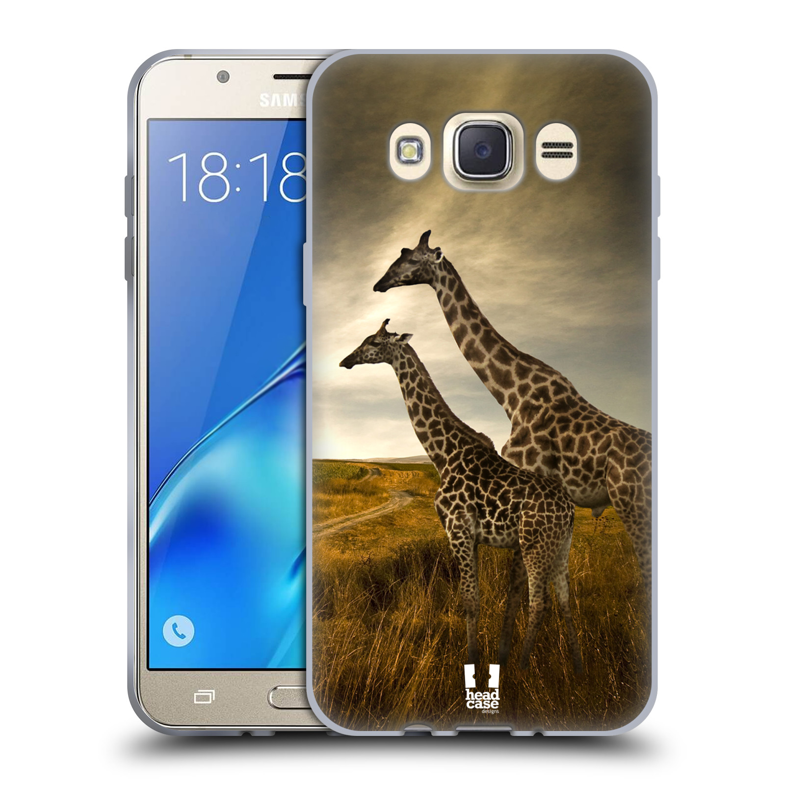 HEAD CASE silikonový obal, kryt na mobil Samsung Galaxy J7 2016 (J710, J710F) vzor Divočina, Divoký život a zvířata foto AFRIKA ŽIRAFY VÝHLED
