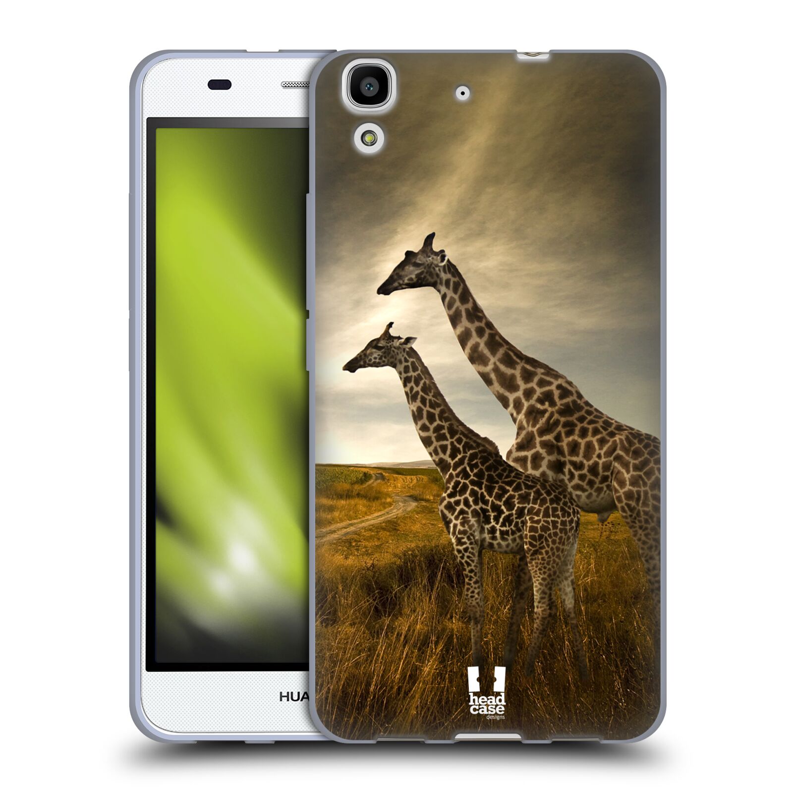 HEAD CASE silikonový obal na mobil HUAWEI Y6 vzor Divočina, Divoký život a zvířata foto AFRIKA ŽIRAFY VÝHLED