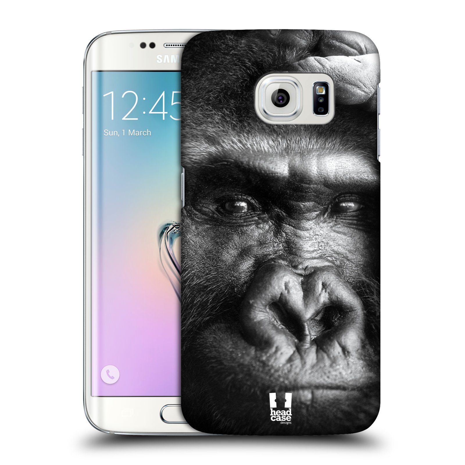HEAD CASE plastový obal na mobil SAMSUNG Galaxy S6 EDGE (G9250, G925, G925F) vzor Divočina, Divoký život a zvířata foto GORILA TVÁŘ
