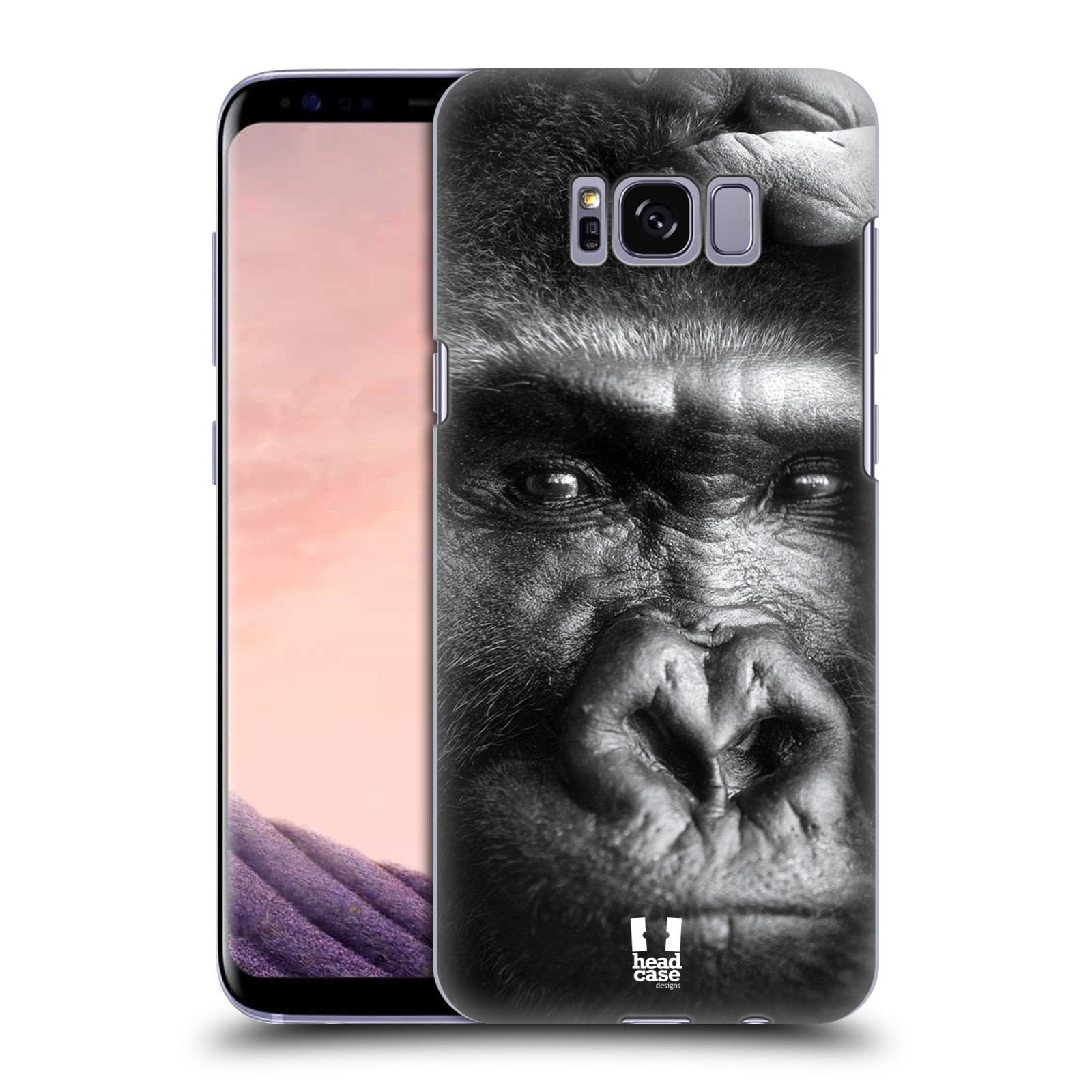 HEAD CASE plastový obal na mobil Samsung Galaxy S8 vzor Divočina, Divoký život a zvířata foto GORILA TVÁŘ