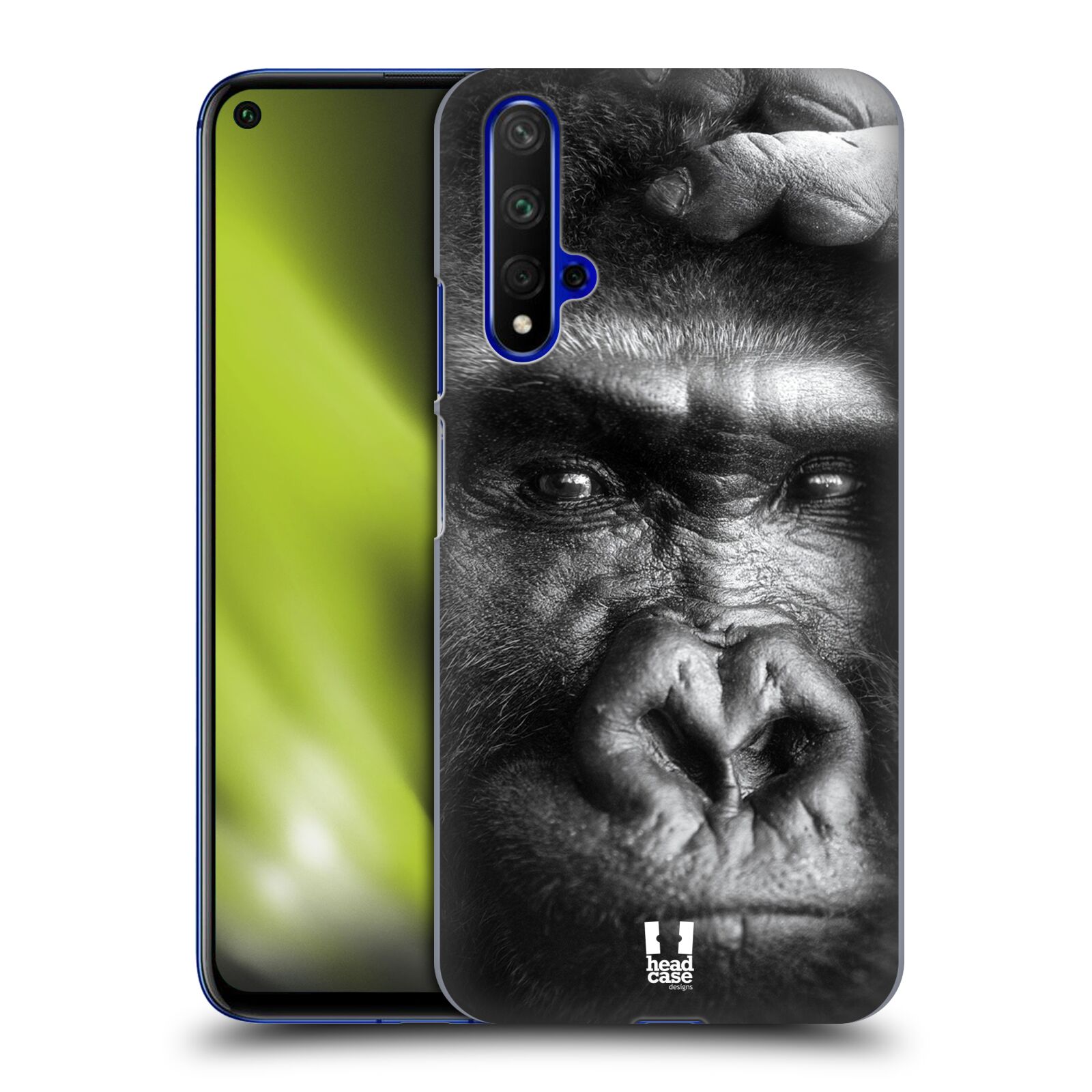 Pouzdro na mobil Honor 20 - HEAD CASE - vzor Divočina, Divoký život a zvířata foto GORILA TVÁŘ