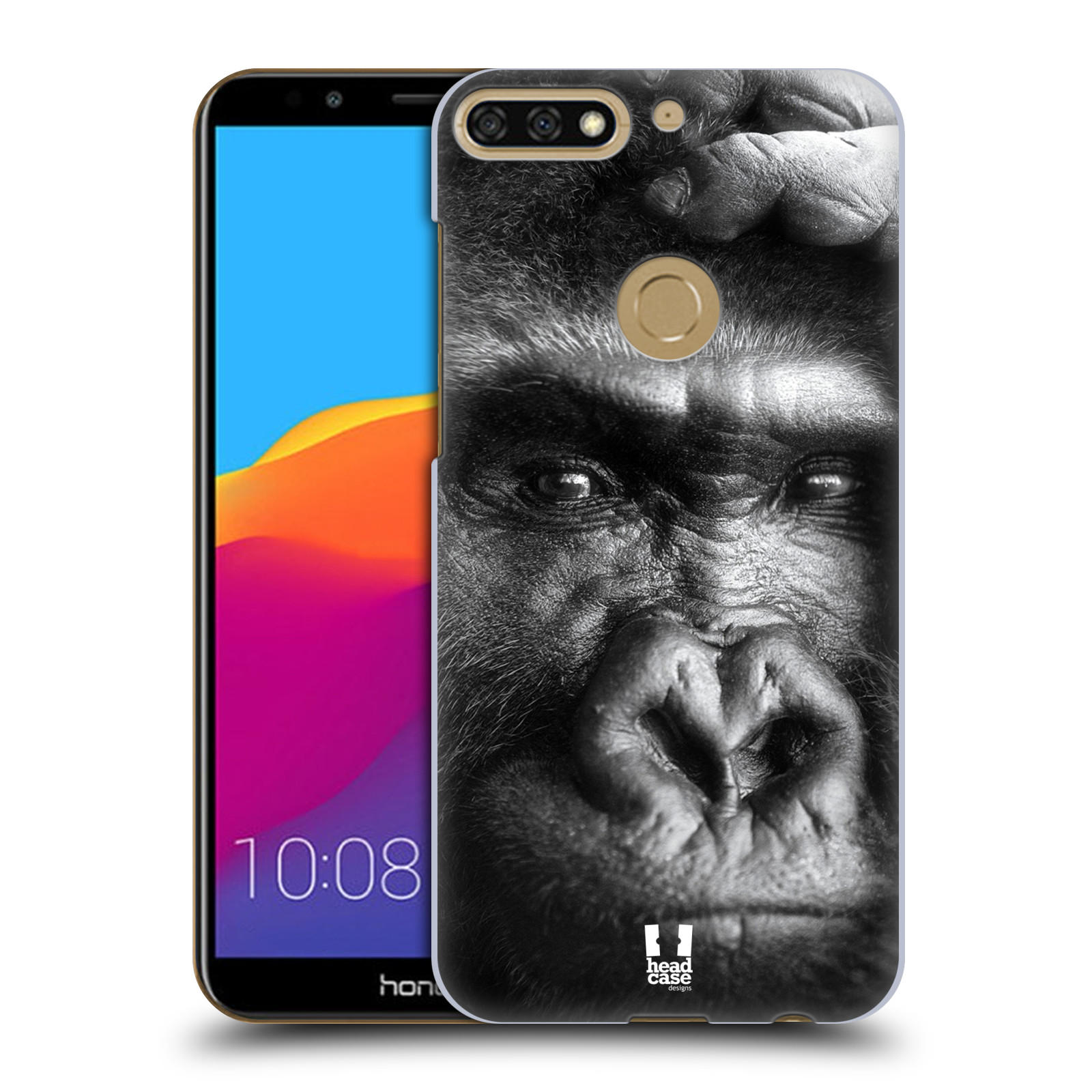 HEAD CASE plastový obal na mobil Honor 7c vzor Divočina, Divoký život a zvířata foto GORILA TVÁŘ