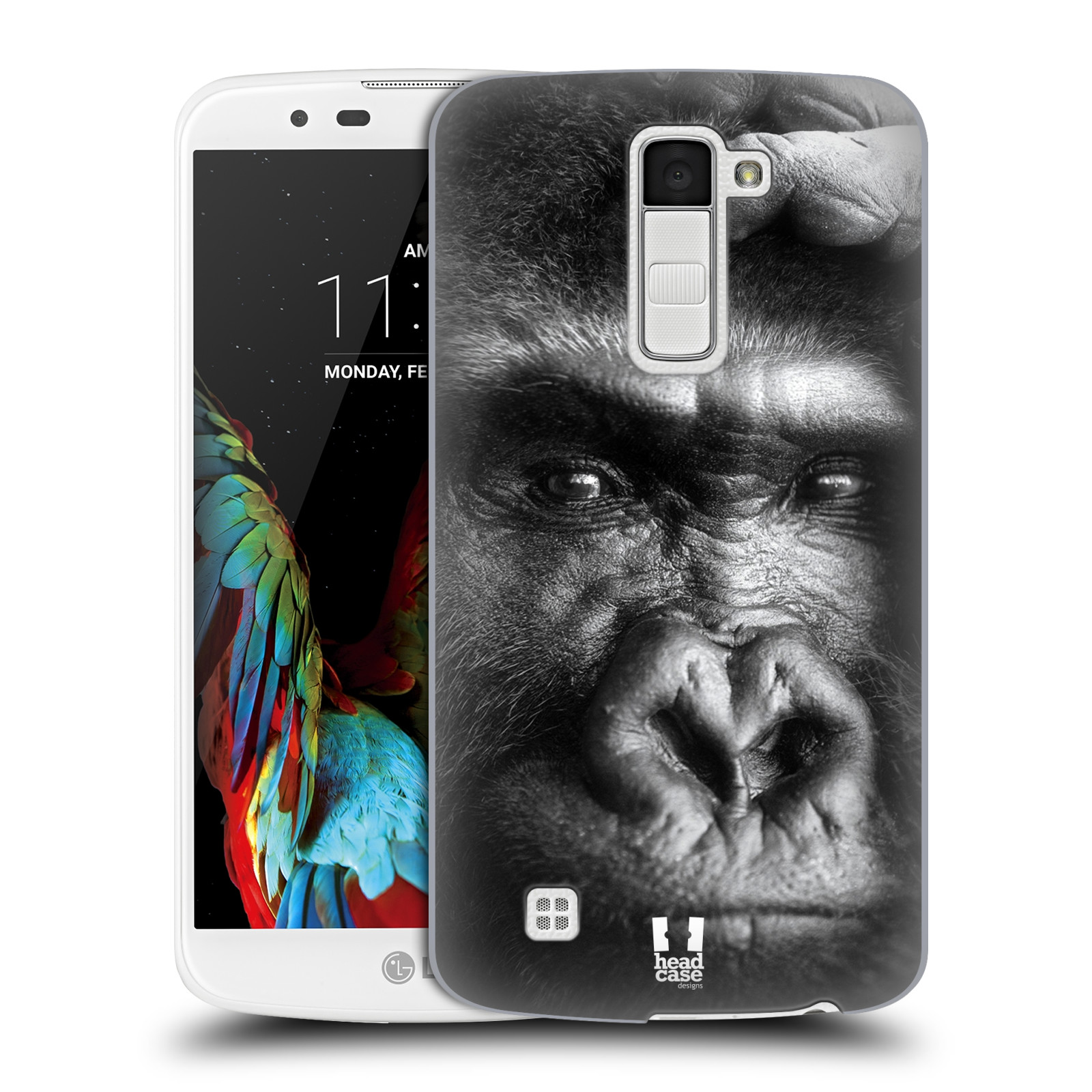 HEAD CASE plastový obal na mobil LG K10 vzor Divočina, Divoký život a zvířata foto GORILA TVÁŘ
