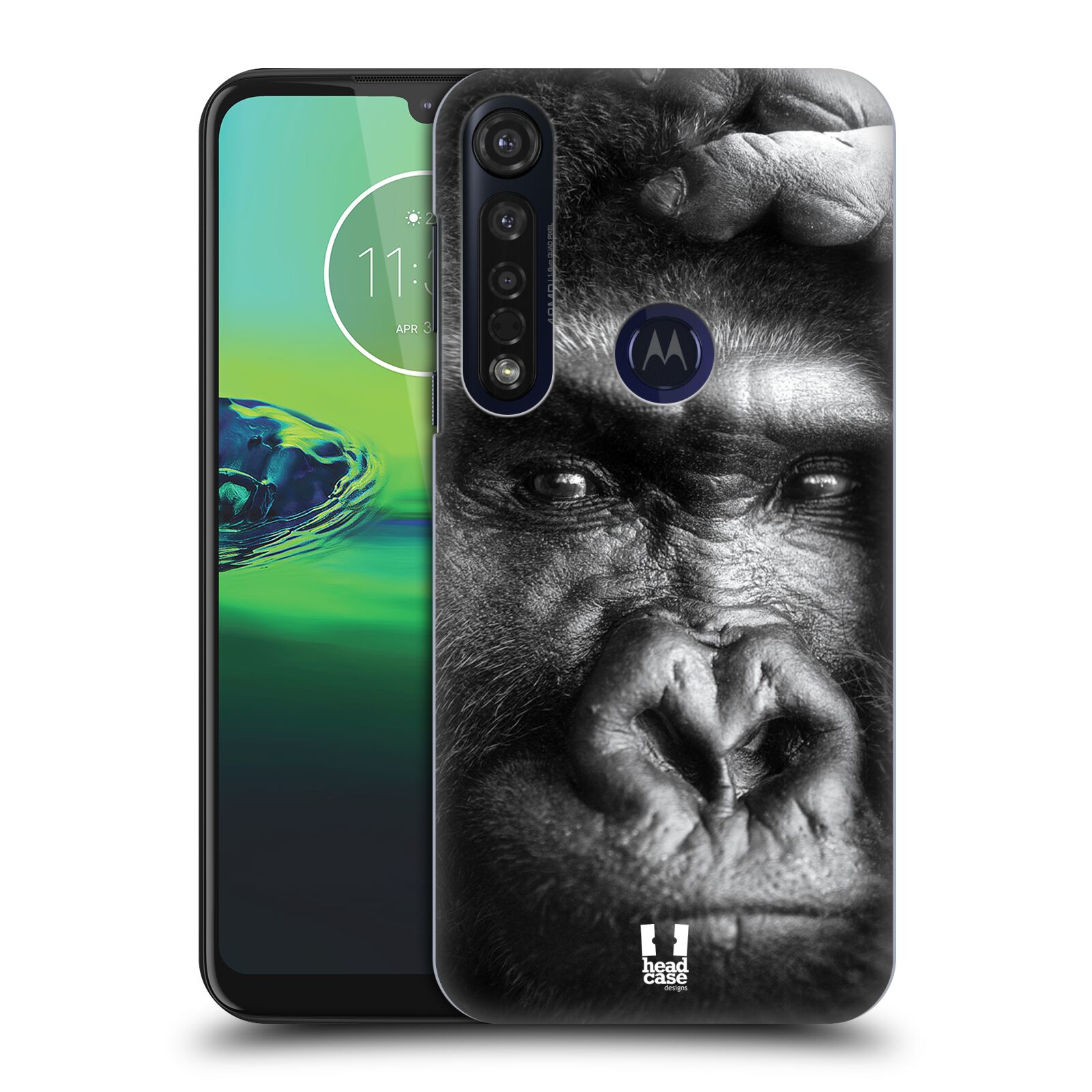 Pouzdro na mobil Motorola Moto G8 PLUS - HEAD CASE - vzor Divočina, Divoký život a zvířata foto GORILA TVÁŘ