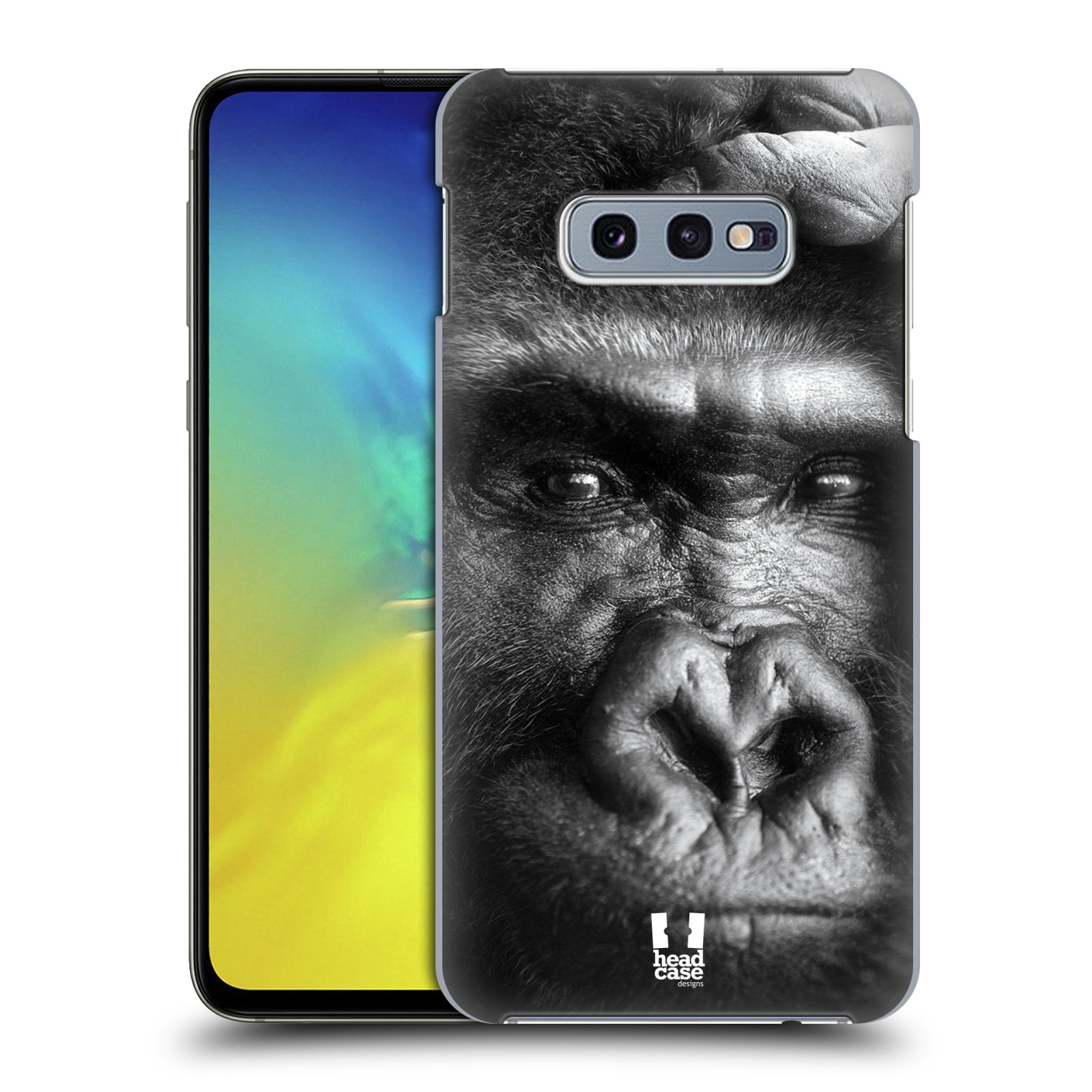 Pouzdro na mobil Samsung Galaxy S10e - HEAD CASE - vzor Divočina, Divoký život a zvířata foto GORILA TVÁŘ