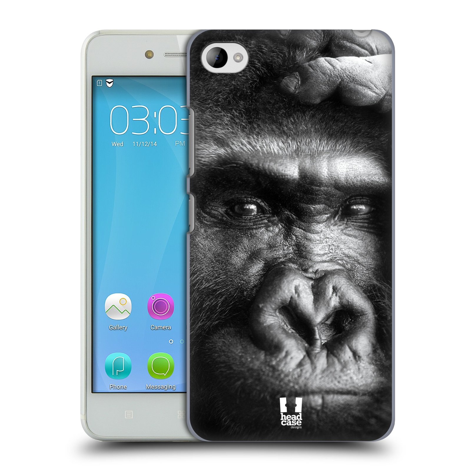 HEAD CASE pevný plastový obal na mobil LENOVO S90 vzor Divočina, Divoký život a zvířata foto GORILA TVÁŘ