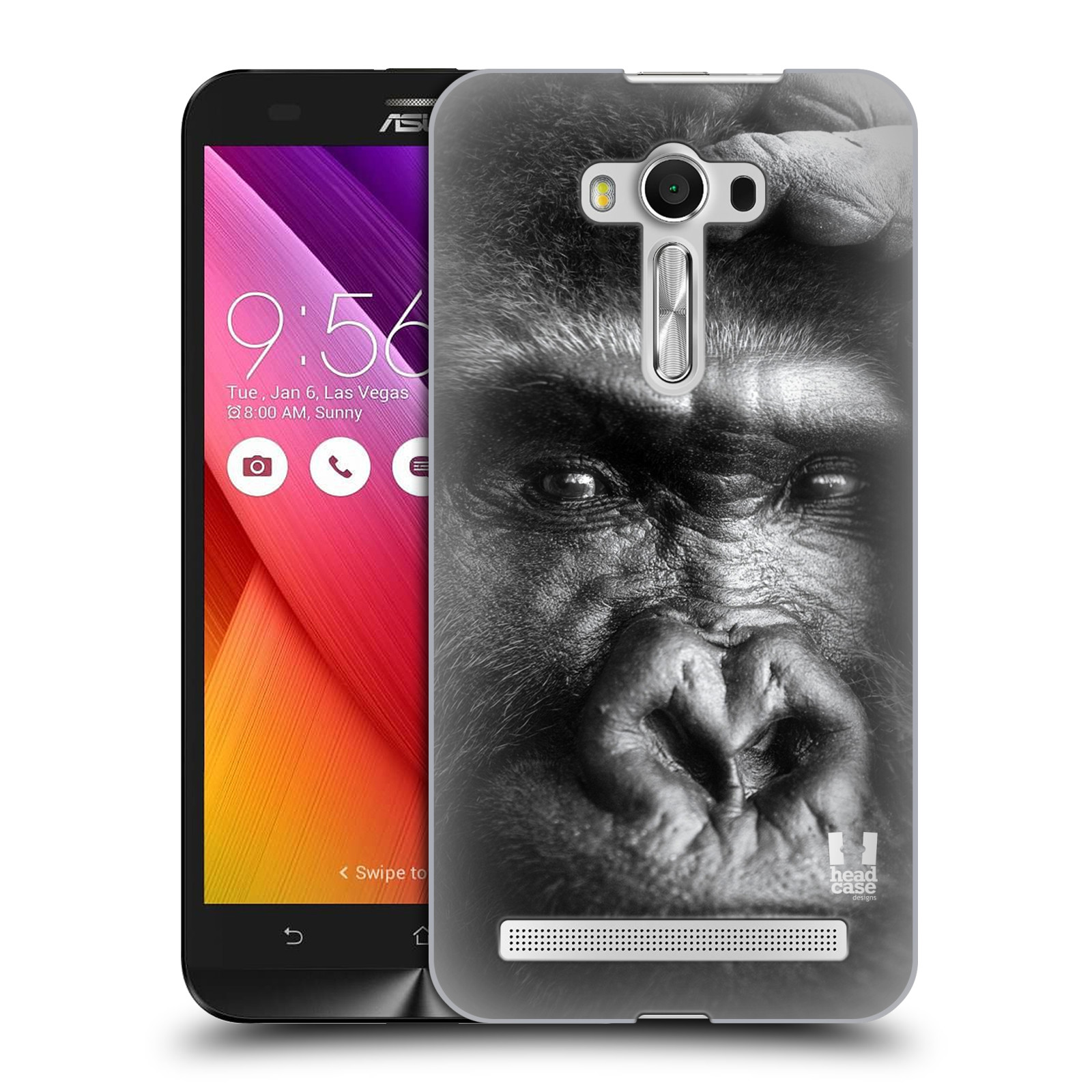 HEAD CASE plastový obal na mobil Asus Zenfone 2 LASER (5,5 displej ZE550KL) vzor Divočina, Divoký život a zvířata foto GORILA TVÁŘ