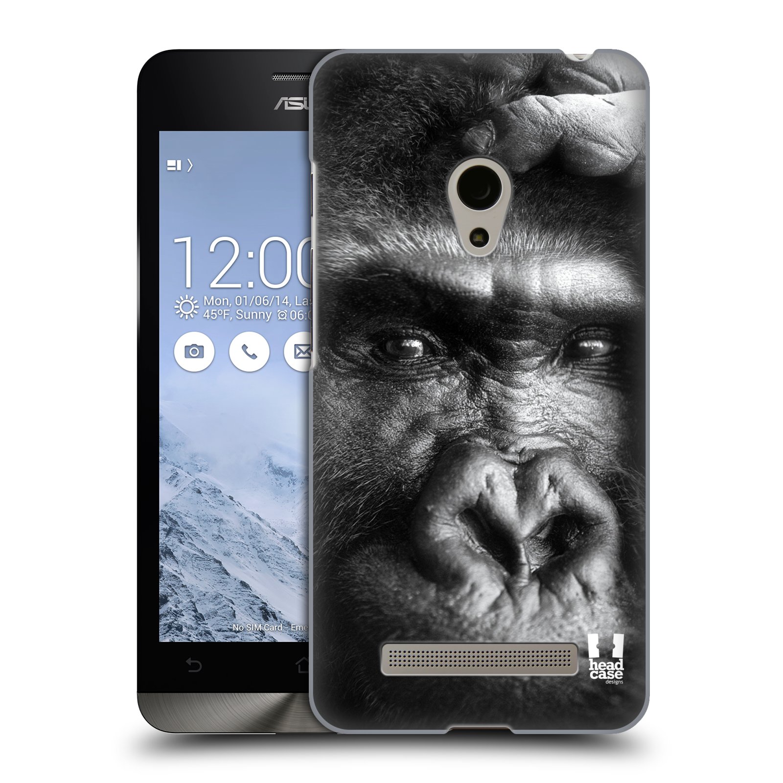 HEAD CASE plastový obal na mobil Asus Zenfone 5 vzor Divočina, Divoký život a zvířata foto GORILA TVÁŘ