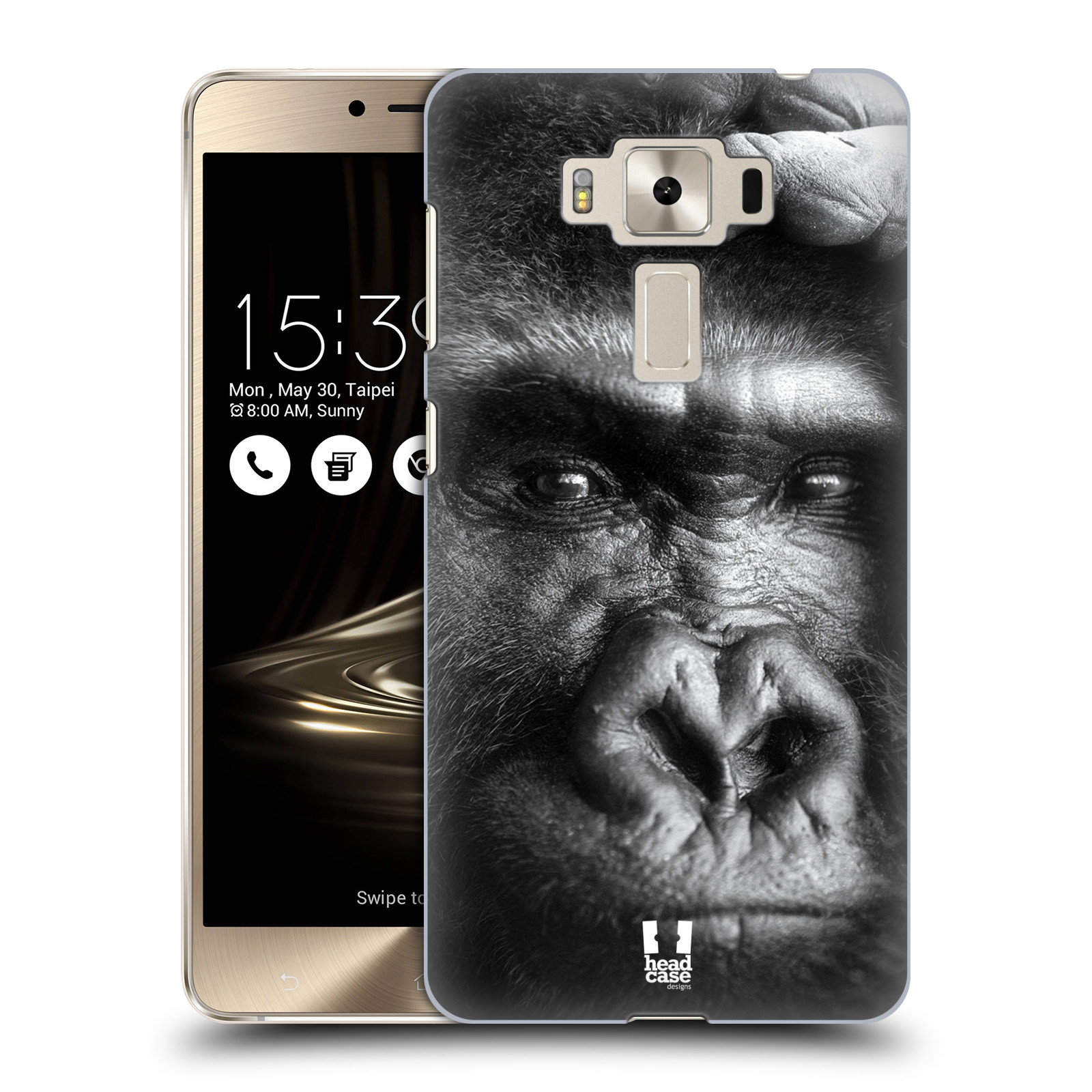 HEAD CASE plastový obal na mobil Asus Zenfone 3 DELUXE ZS550KL vzor Divočina, Divoký život a zvířata foto GORILA TVÁŘ