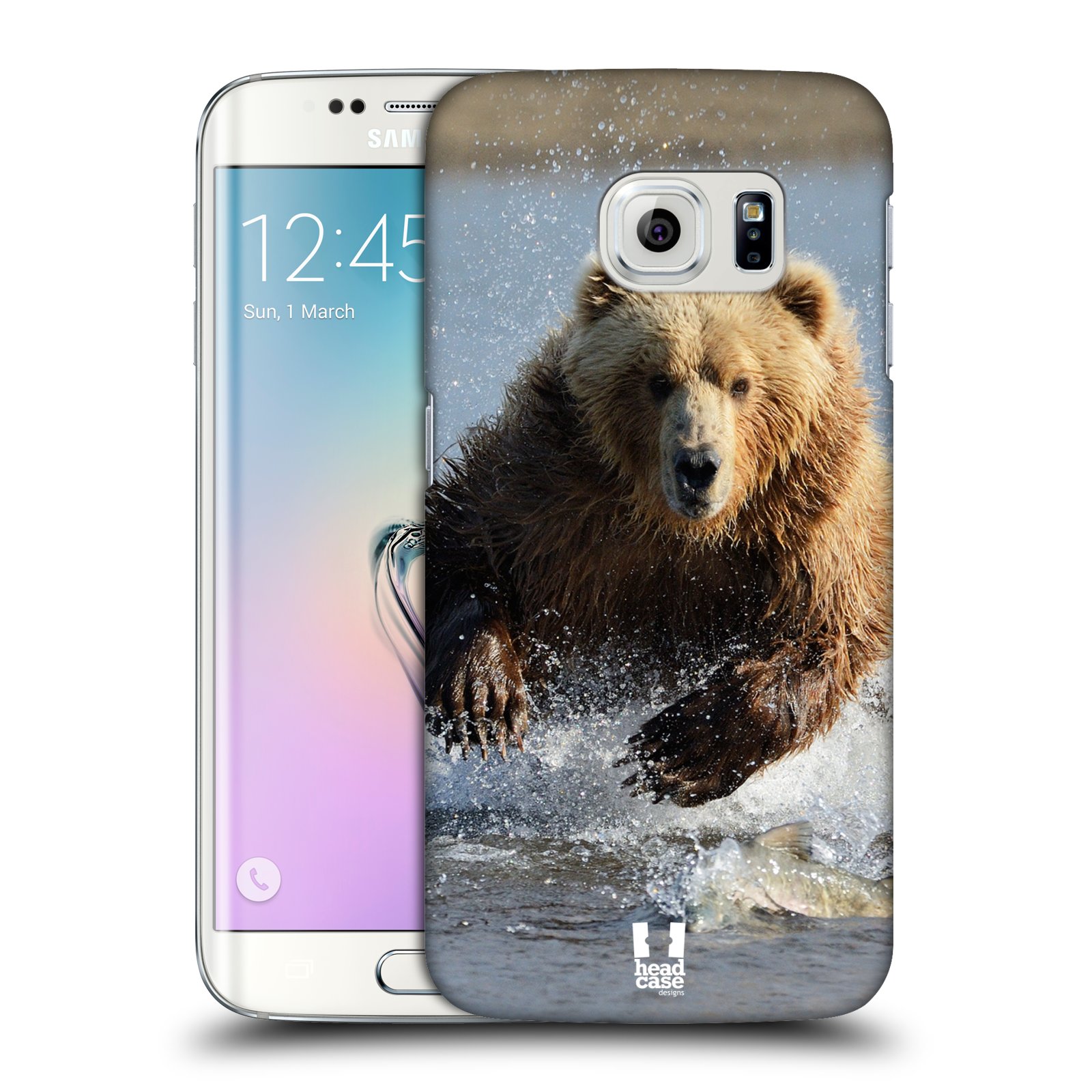 HEAD CASE plastový obal na mobil SAMSUNG Galaxy S6 EDGE (G9250, G925, G925F) vzor Divočina, Divoký život a zvířata foto MEDVĚD GRIZZLY HŇEDÁ