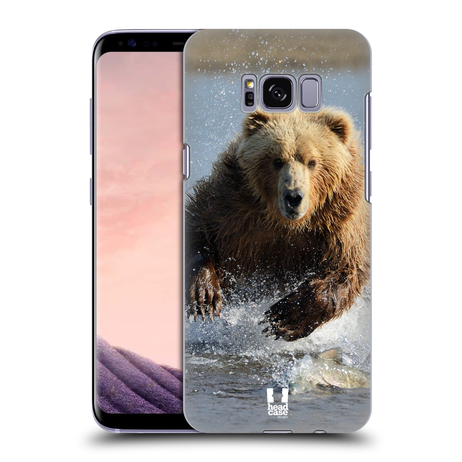 HEAD CASE plastový obal na mobil Samsung Galaxy S8 vzor Divočina, Divoký život a zvířata foto MEDVĚD GRIZZLY HŇEDÁ