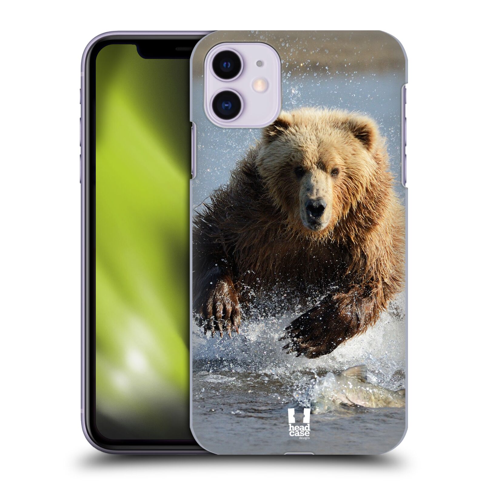 Pouzdro na mobil Apple Iphone 11 - HEAD CASE - vzor Divočina, Divoký život a zvířata foto MEDVĚD GRIZZLY HŇEDÁ