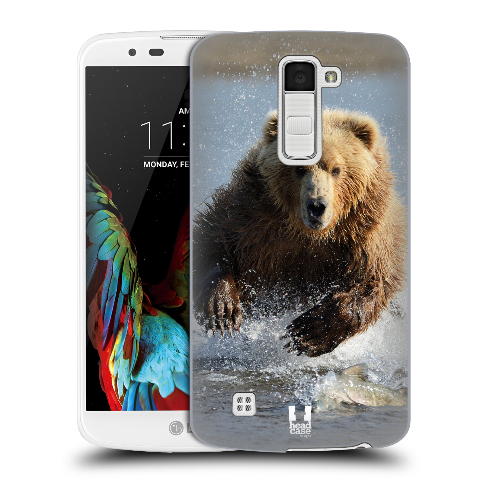 HEAD CASE plastový obal na mobil LG K10 vzor Divočina, Divoký život a zvířata foto MEDVĚD GRIZZLY HŇEDÁ