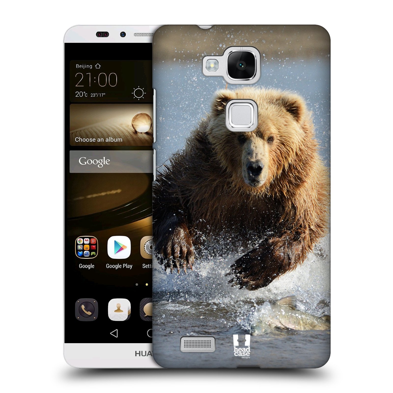 HEAD CASE plastový obal na mobil Huawei Mate 7 vzor Divočina, Divoký život a zvířata foto MEDVĚD GRIZZLY HŇEDÁ