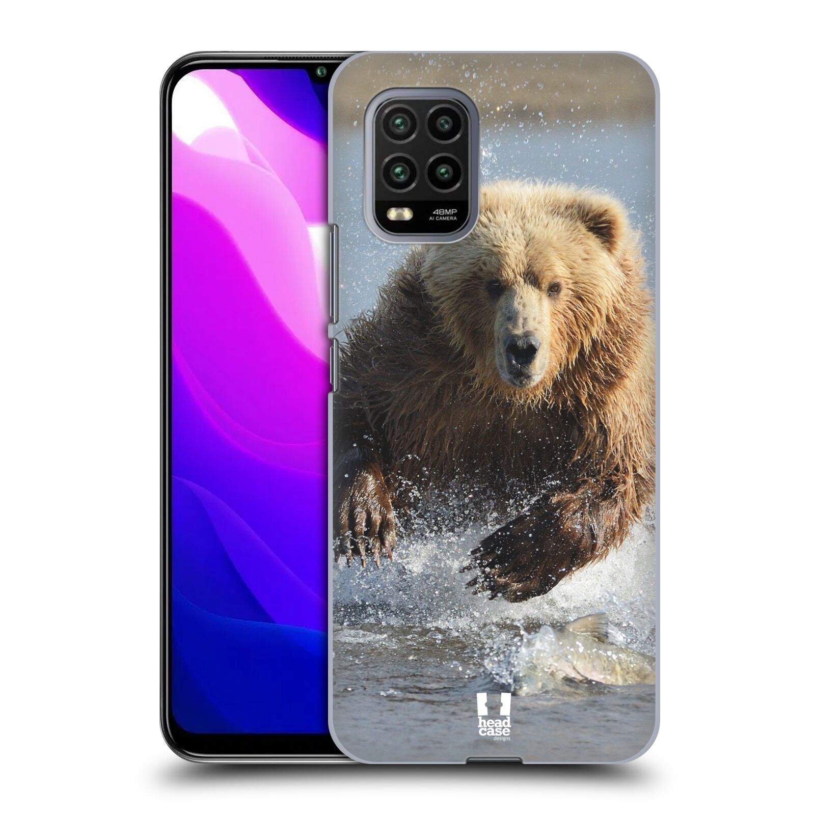 Zadní kryt, obal na mobil Xiaomi Mi 10 LITE vzor Divočina, Divoký život a zvířata foto MEDVĚD GRIZZLY HŇEDÁ