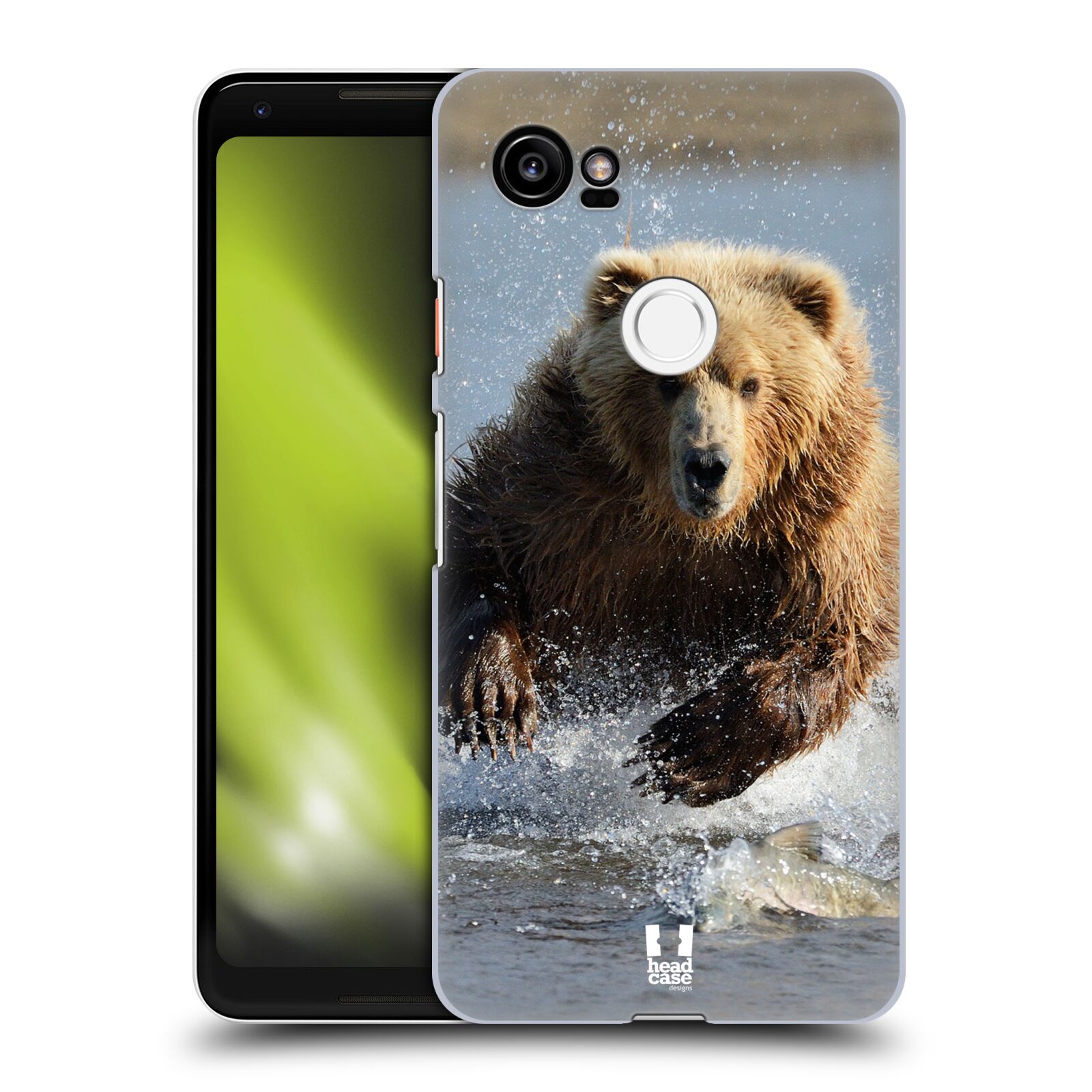 HEAD CASE plastový obal na mobil Google Pixel 2 XL vzor Divočina, Divoký život a zvířata foto MEDVĚD GRIZZLY HŇEDÁ
