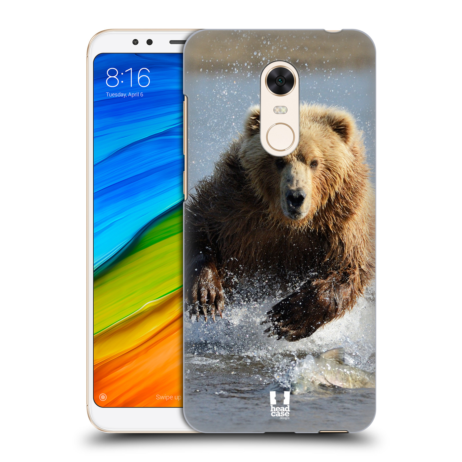 HEAD CASE plastový obal na mobil Xiaomi Redmi 5 PLUS vzor Divočina, Divoký život a zvířata foto MEDVĚD GRIZZLY HŇEDÁ