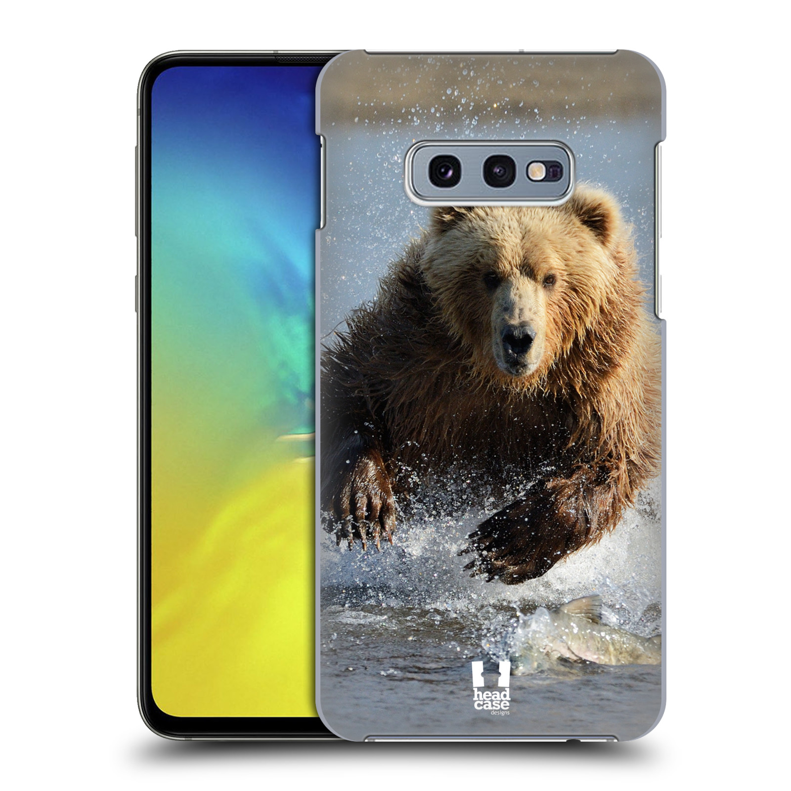 Pouzdro na mobil Samsung Galaxy S10e - HEAD CASE - vzor Divočina, Divoký život a zvířata foto MEDVĚD GRIZZLY HŇEDÁ