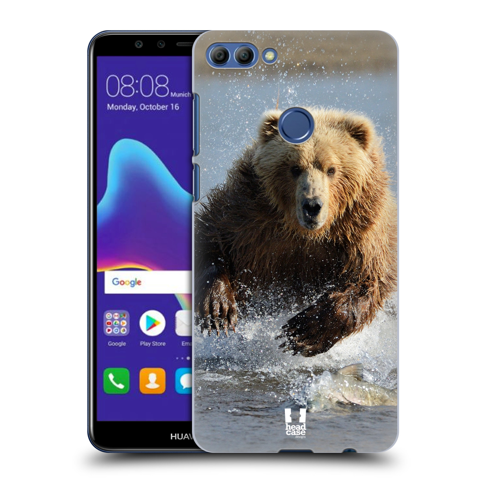HEAD CASE plastový obal na mobil Huawei Y9 2018 vzor Divočina, Divoký život a zvířata foto MEDVĚD GRIZZLY HŇEDÁ