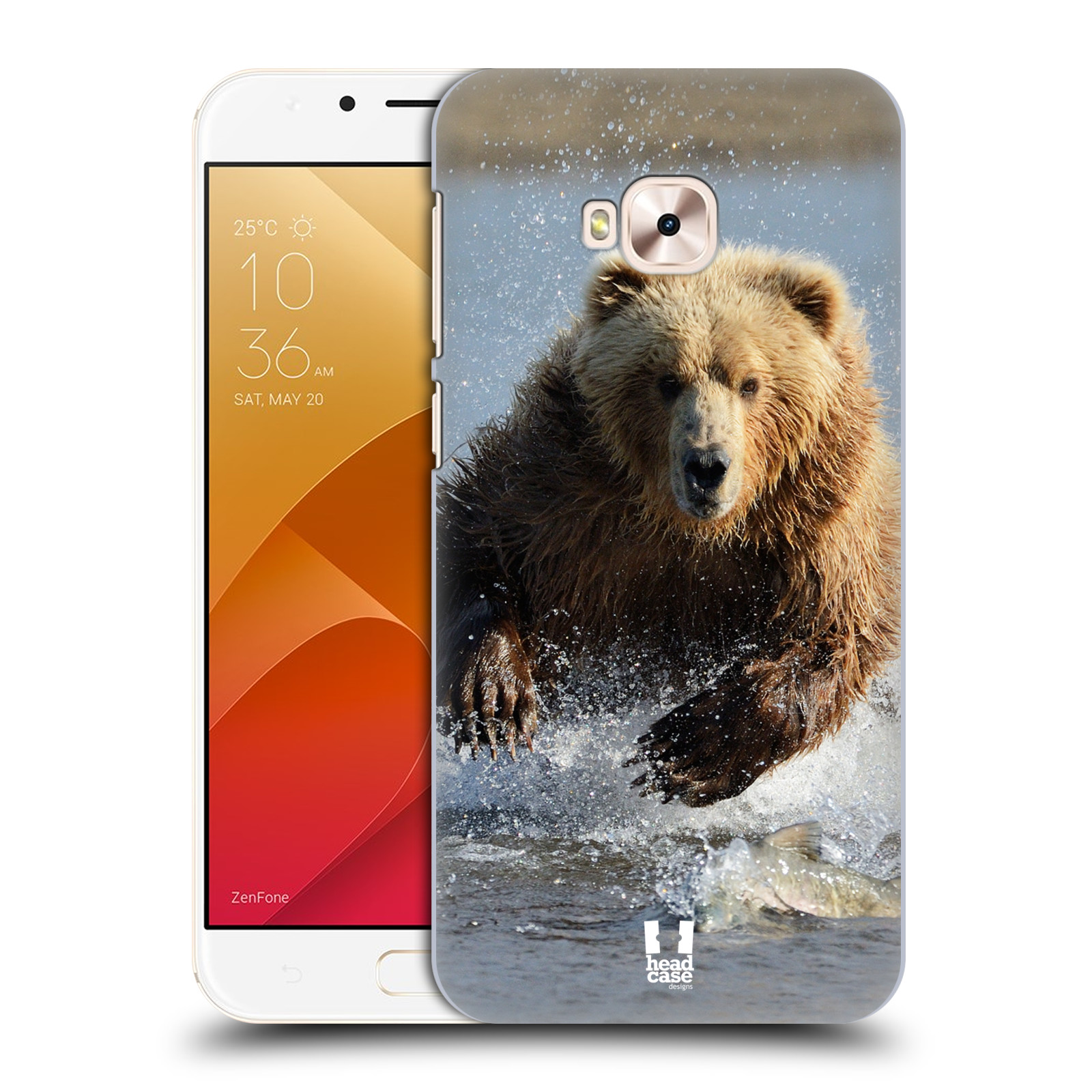 HEAD CASE plastový obal na mobil Asus Zenfone 4 Selfie Pro ZD552KL vzor Divočina, Divoký život a zvířata foto MEDVĚD GRIZZLY HŇEDÁ
