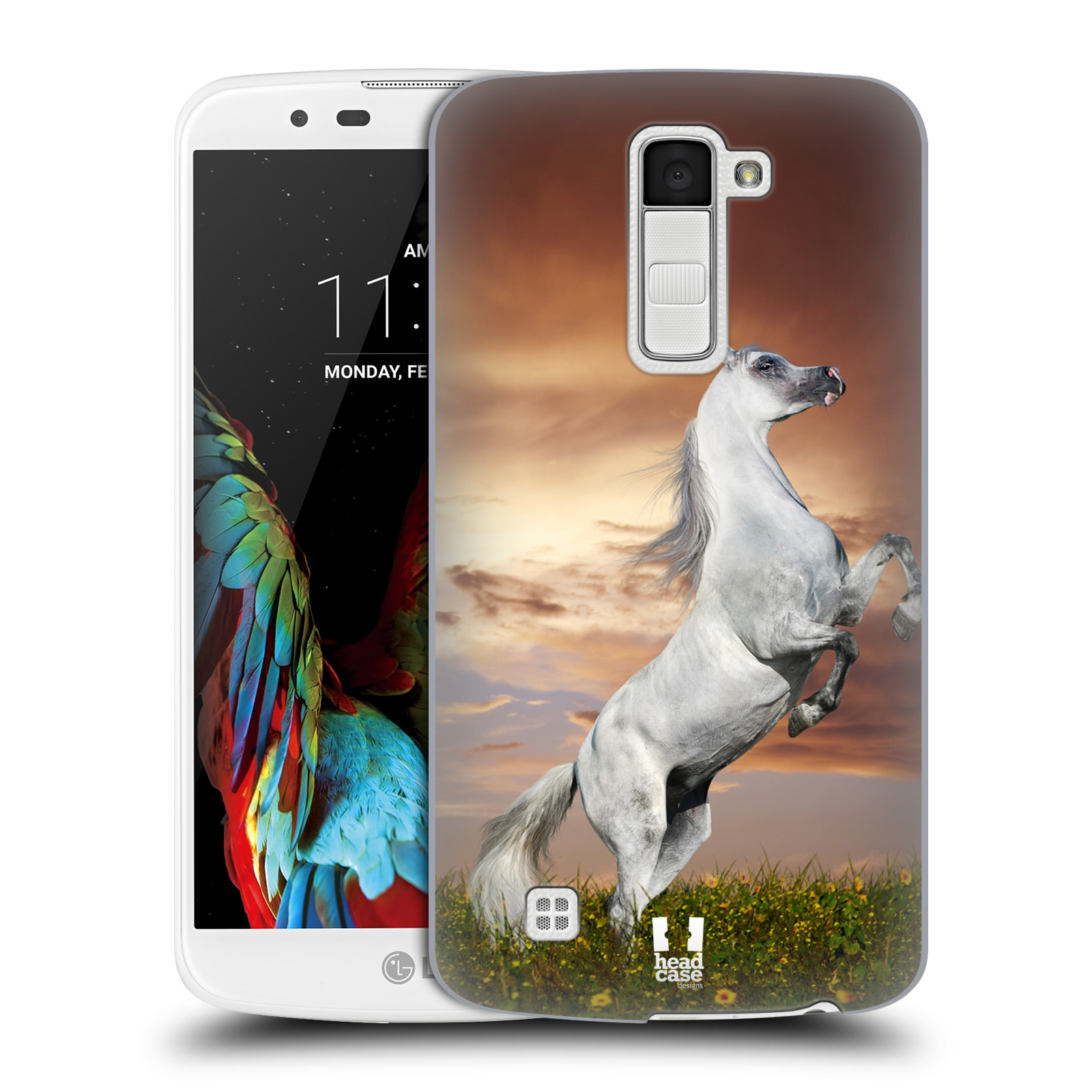 HEAD CASE plastový obal na mobil LG K10 vzor Divočina, Divoký život a zvířata foto DIVOKÝ KŮŇ MUSTANG BÍLÁ