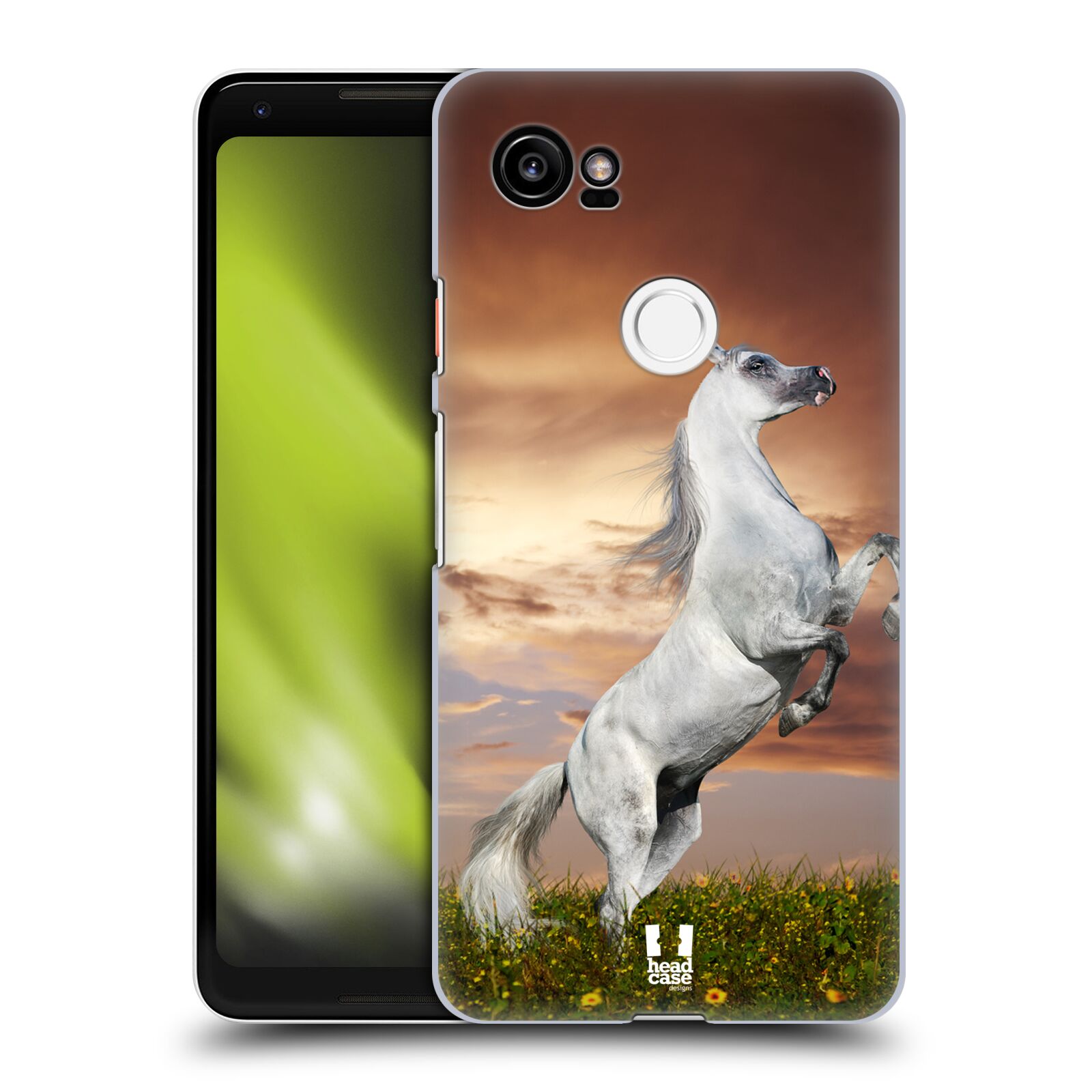 HEAD CASE plastový obal na mobil Google Pixel 2 XL vzor Divočina, Divoký život a zvířata foto DIVOKÝ KŮŇ MUSTANG BÍLÁ