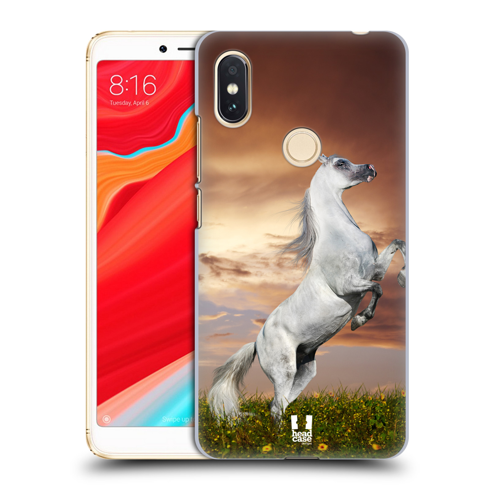 HEAD CASE plastový obal na mobil Xiaomi Redmi S2 vzor Divočina, Divoký život a zvířata foto DIVOKÝ KŮŇ MUSTANG BÍLÁ