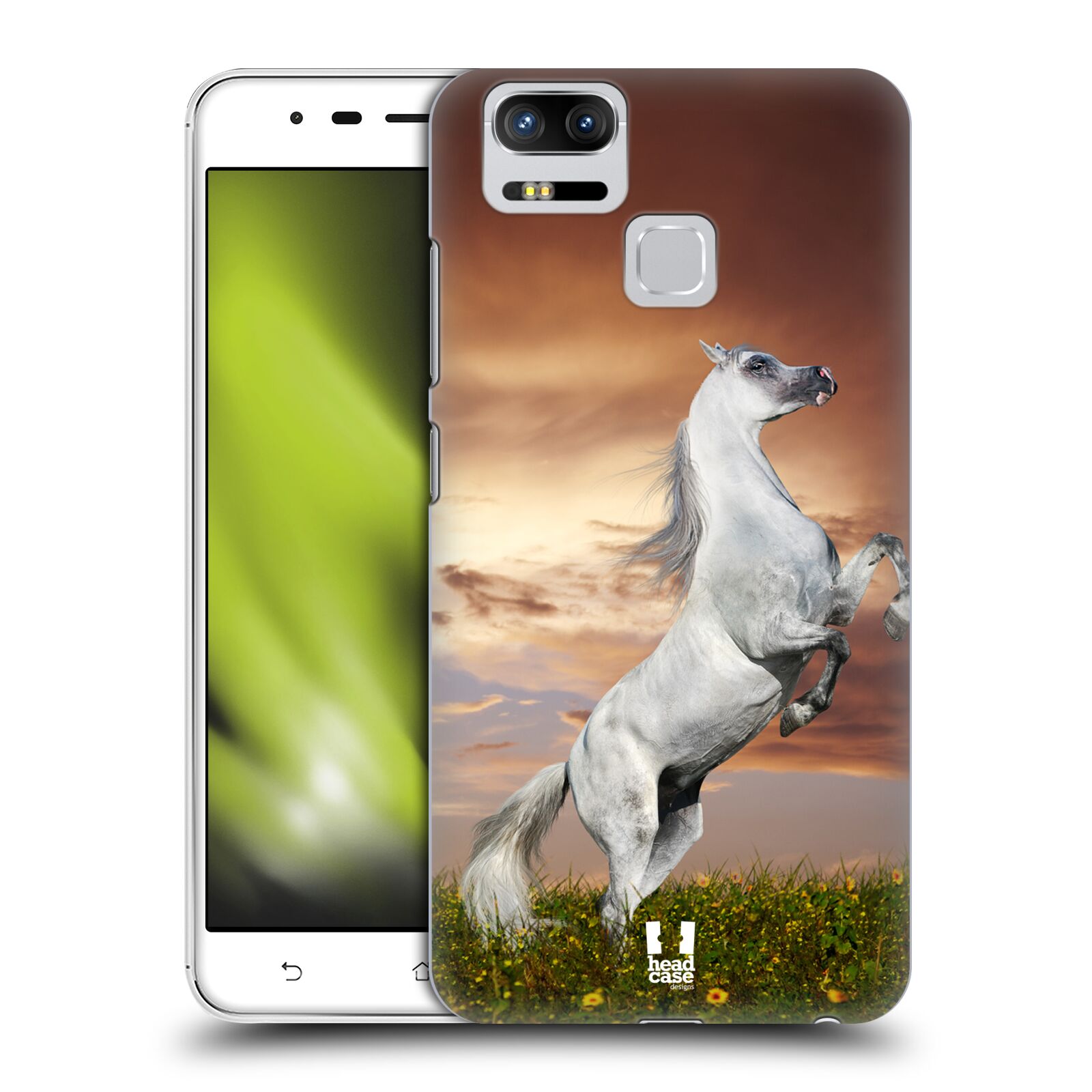 HEAD CASE plastový obal na mobil Asus Zenfone 3 Zoom ZE553KL vzor Divočina, Divoký život a zvířata foto DIVOKÝ KŮŇ MUSTANG BÍLÁ