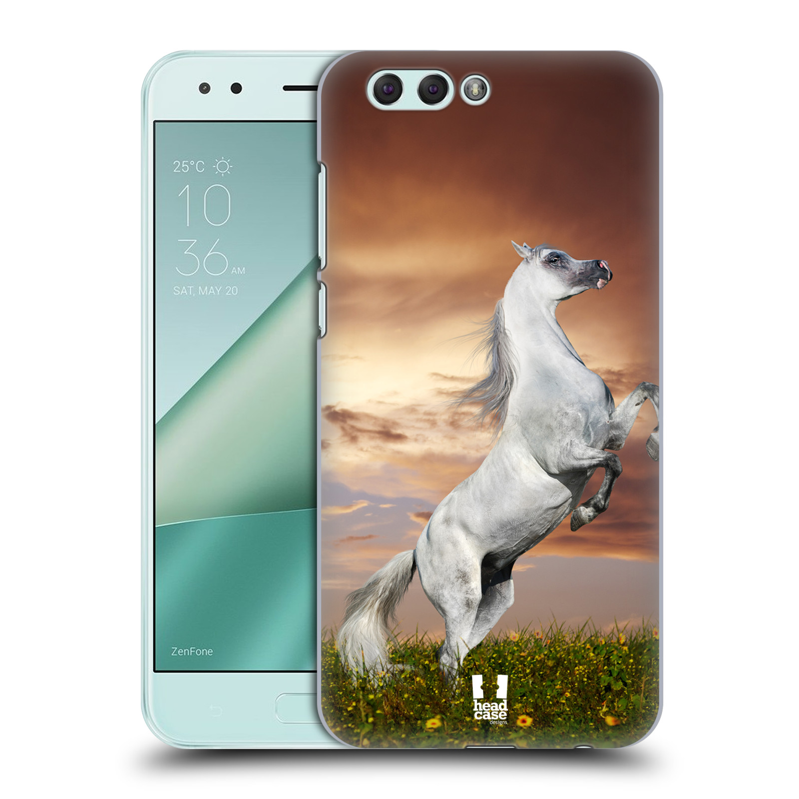 HEAD CASE plastový obal na mobil Asus Zenfone 4 ZE554KL vzor Divočina, Divoký život a zvířata foto DIVOKÝ KŮŇ MUSTANG BÍLÁ