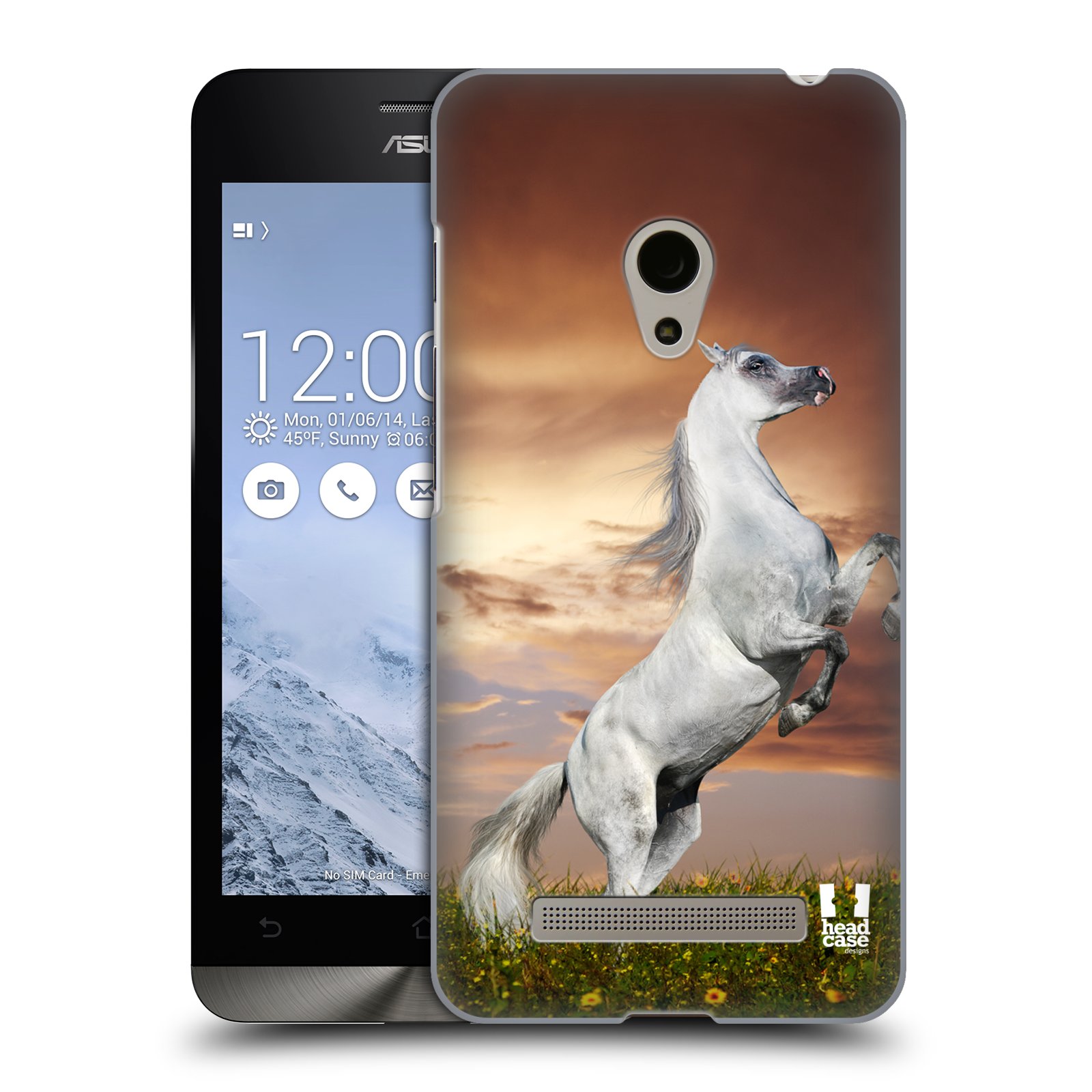 HEAD CASE plastový obal na mobil Asus Zenfone 5 vzor Divočina, Divoký život a zvířata foto DIVOKÝ KŮŇ MUSTANG BÍLÁ