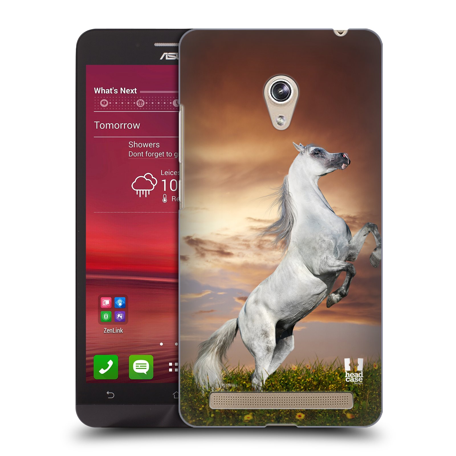 HEAD CASE plastový obal na mobil Asus Zenfone 6 vzor Divočina, Divoký život a zvířata foto DIVOKÝ KŮŇ MUSTANG BÍLÁ