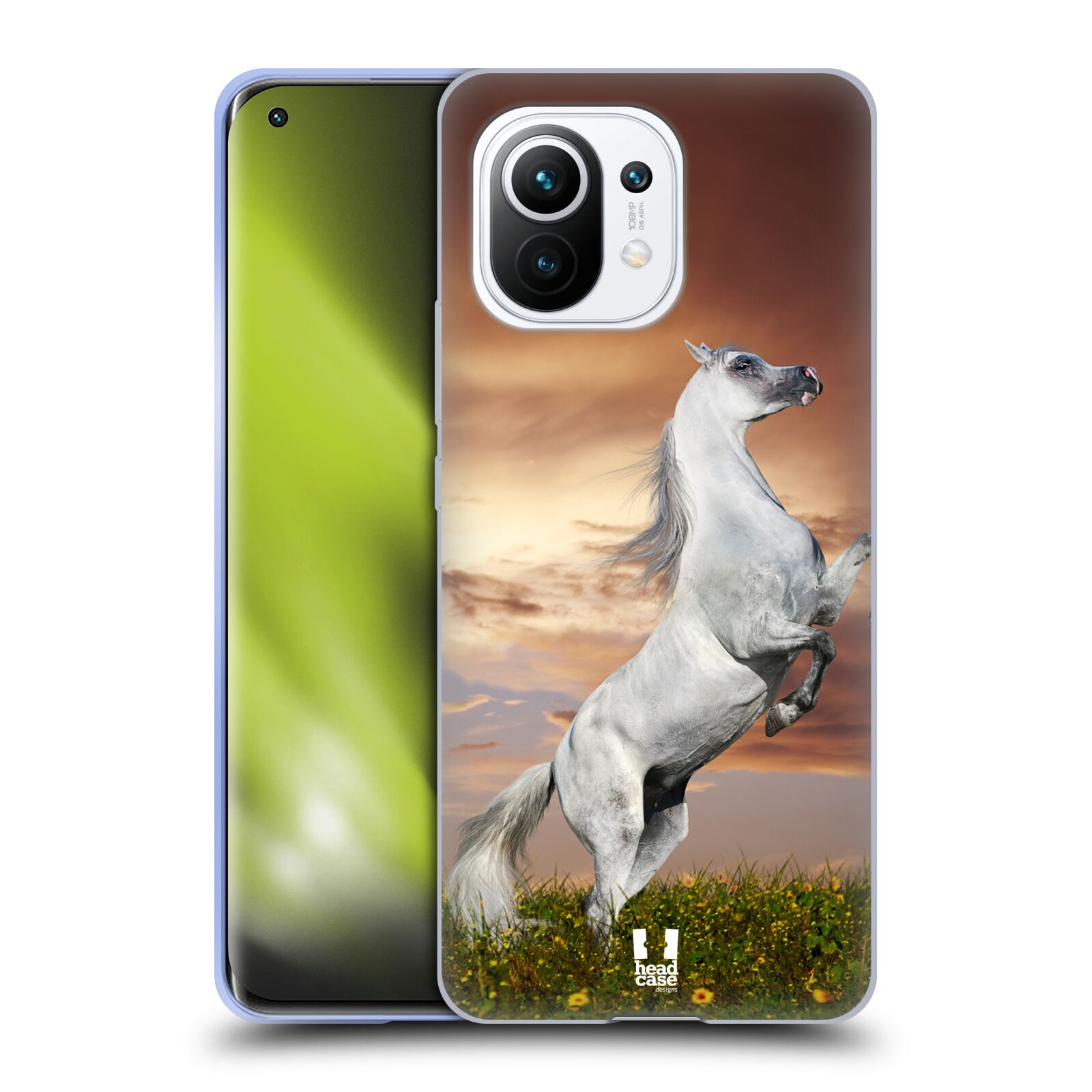 Plastový obal HEAD CASE na mobil Xiaomi Mi 11 vzor Divočina, Divoký život a zvířata foto DIVOKÝ KŮŇ MUSTANG BÍLÁ